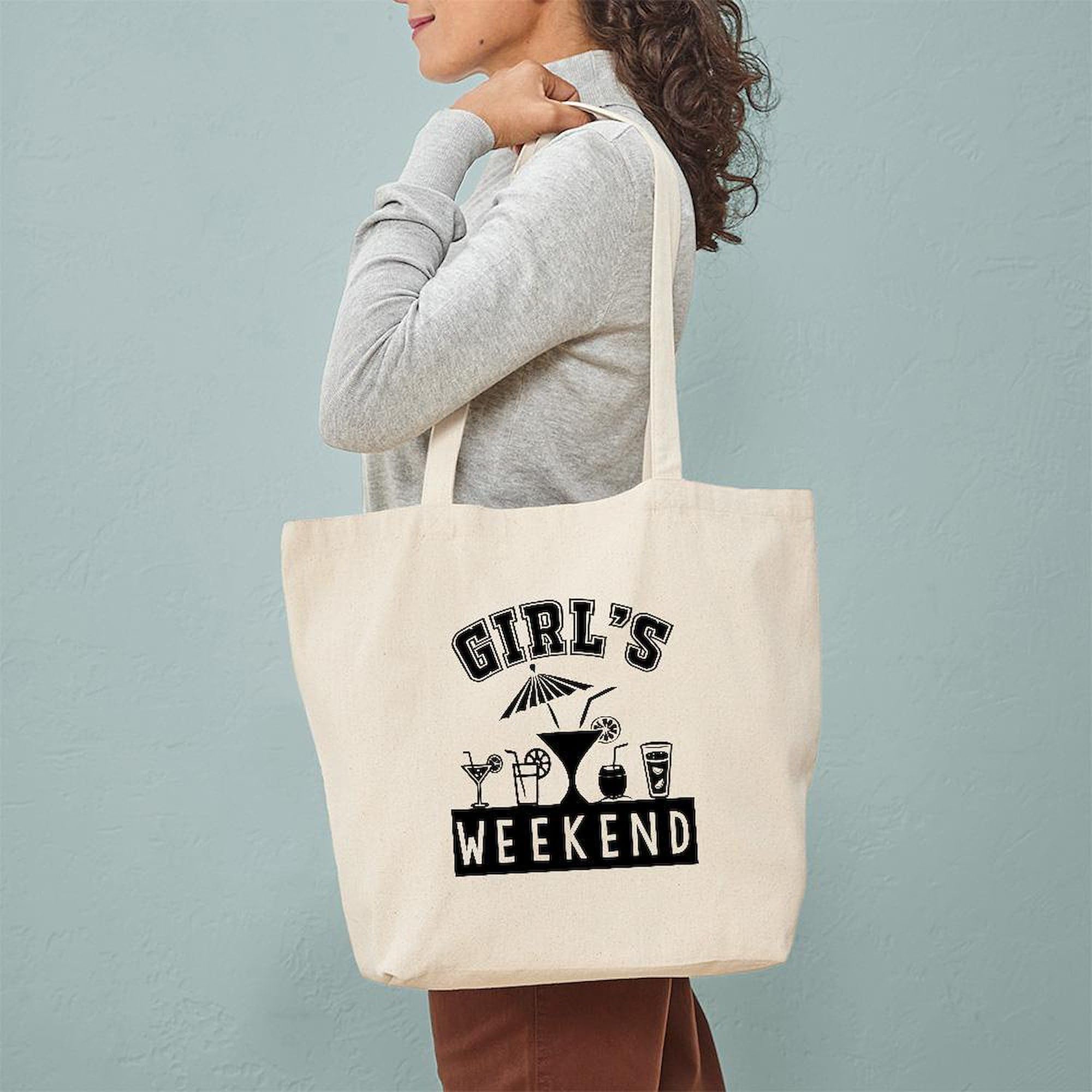 Stylish Natural Canvas Tote Bag for Girls - Reusable Weekend Shopping Bag | Perfect for Beach Trips, Groceries & School Essentials