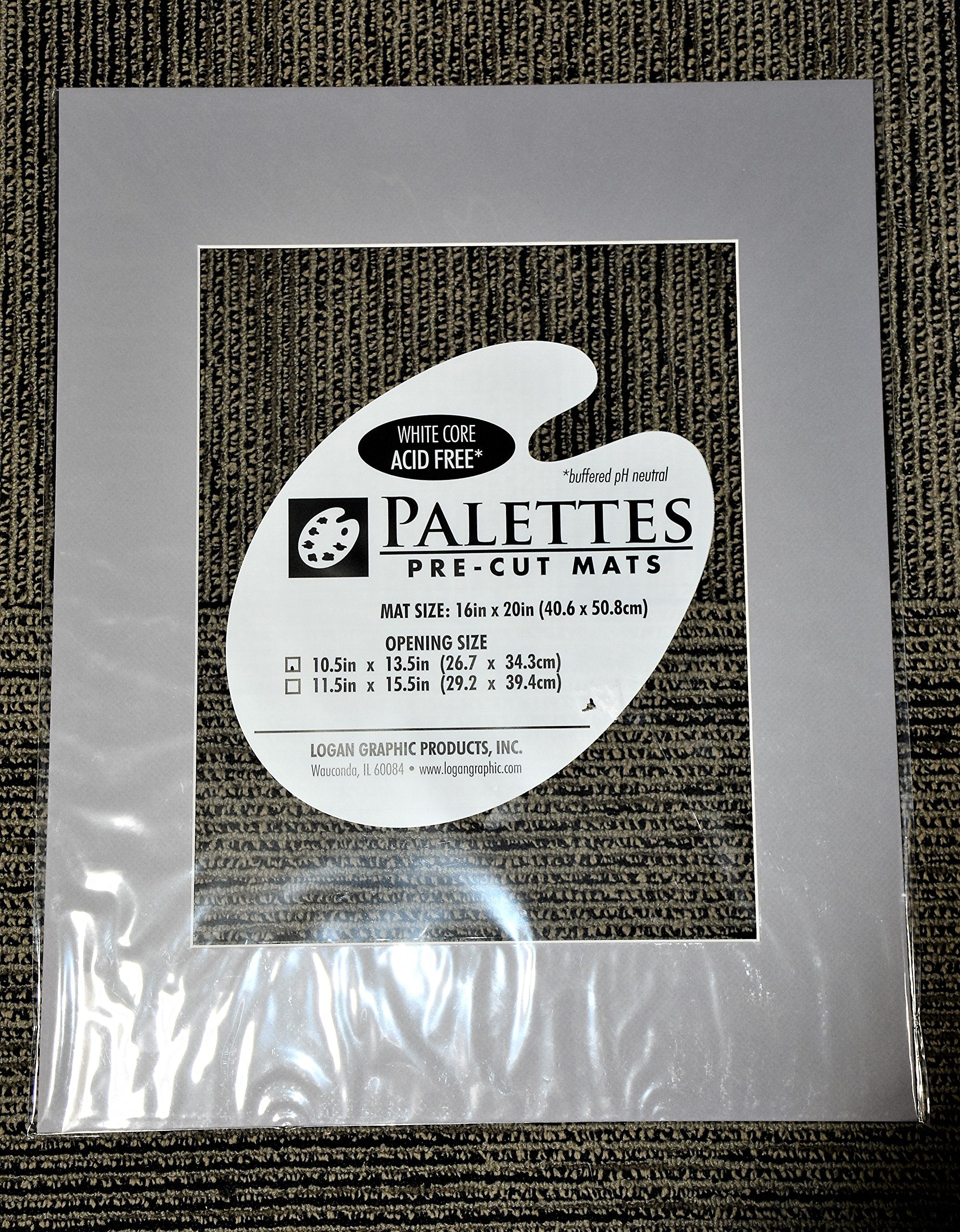 Logan Graphic Palettes Pre-Cut Mats 16x20 Inches (Harbor Gray) - Perfect for Framing Artwork, Photos & Certificates