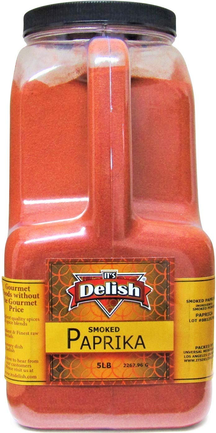 Organic Smoked Paprika Powder - 5 lb Bulk Gallon Jug | Premium Spanish Spice for BBQ, Grilling & Seasoning | Perfect for Rubs, Marinades & Sauces