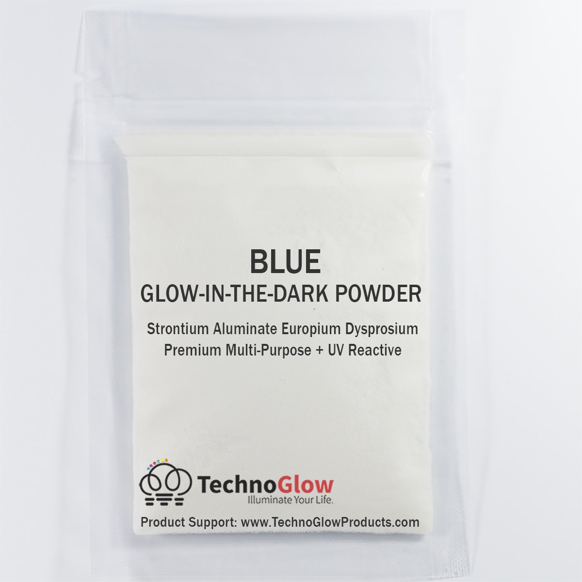 Glow in The Dark Blue UV Reactive Pigment Powder - 500g for DIY Crafts, Body Paint & Nighttime Decorations