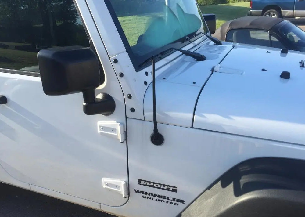 13 Inch Rubber Flexible Stubby Radio Antenna Topper for Jeep Wrangler TJ JK JL - Durable & Weatherproof Replacement Antenna for Off-Roading & Daily Driving