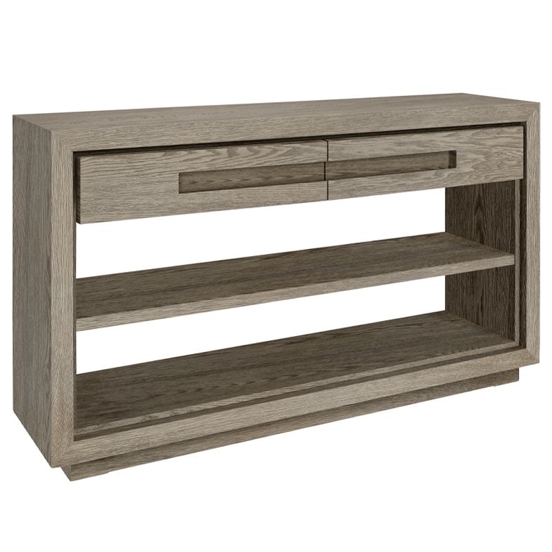 Artwood Hunter Console Table with Drawers - Grey Wooden Entryway Sofa Table for Living Room, Hallway & Bedroom Storage