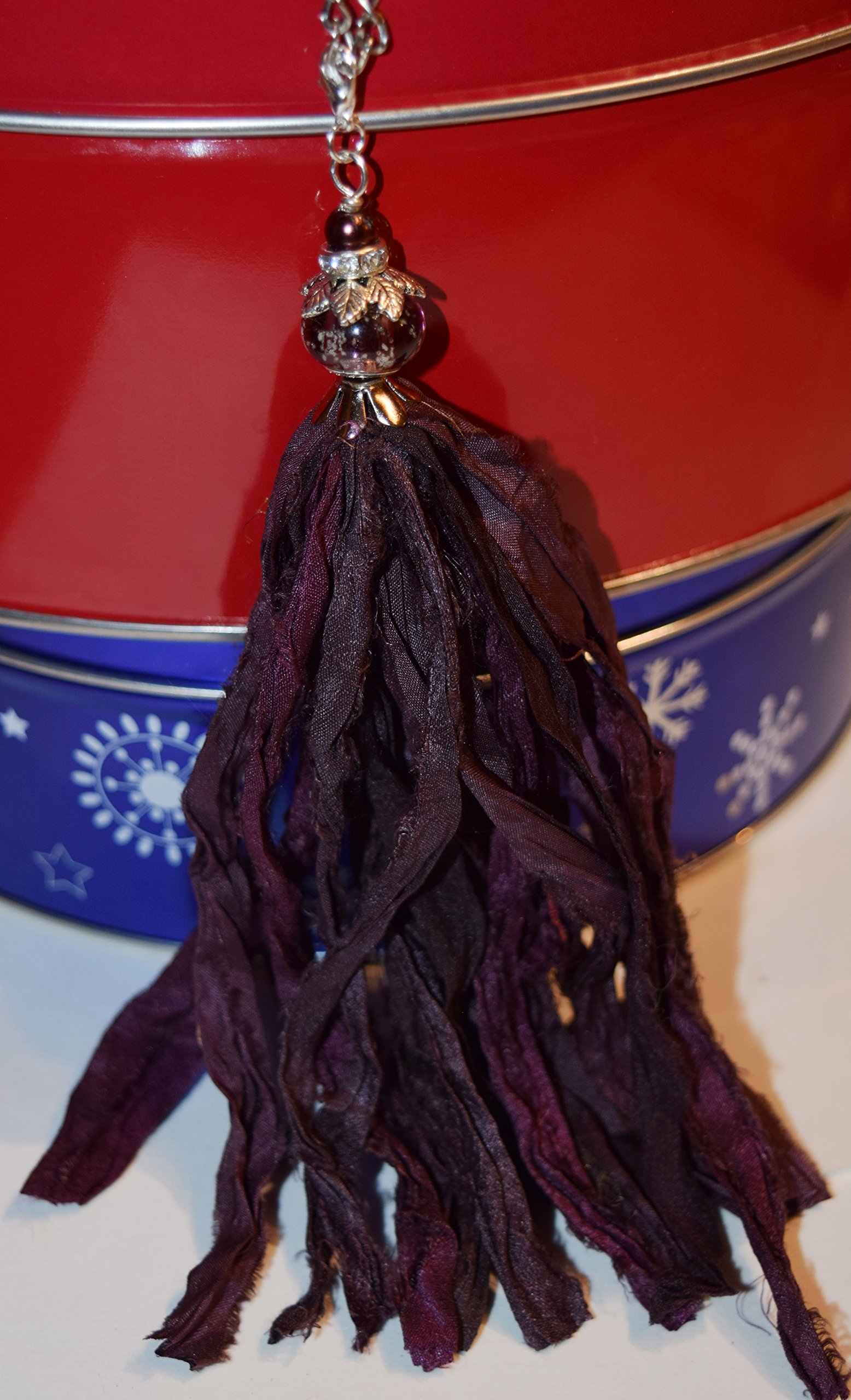 100g Recycled Sari Silk Ribbon Yarn - Mulberry Pink for Knitting, Crochet & DIY Crafts | Eco-Friendly Handmade Fiber for Scarf Making, Jewelry & Home Decor