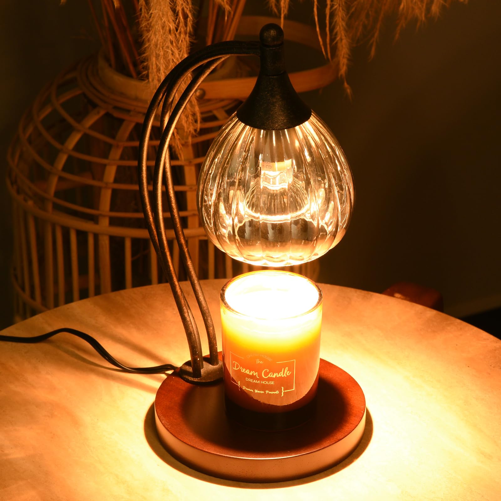 Electric Candle Warmer Lamp with Timer & Dimmer - Jar Candle Melter with 2 Bulbs - Scented Wax Warmer for Home Decor, Romantic Gifts (Silver/Gray/Black) - Perfect for Bedroom Ambiance, Spa Relaxation & Valentine's Day Presents