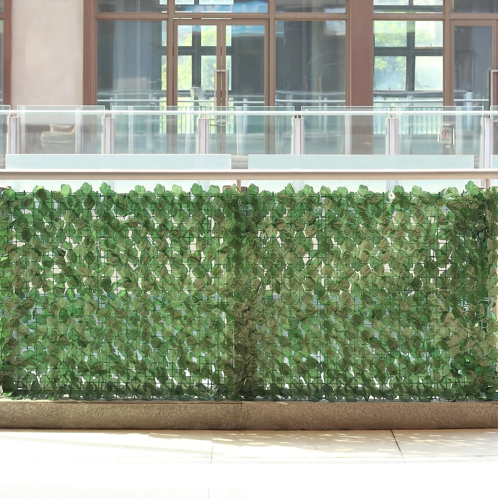 12 Pack Artificial Ivy Privacy Screen Fence Panels - Dark Green UV Resistant Fake Leaves for Outdoor Garden, Balcony & Patio Decor
