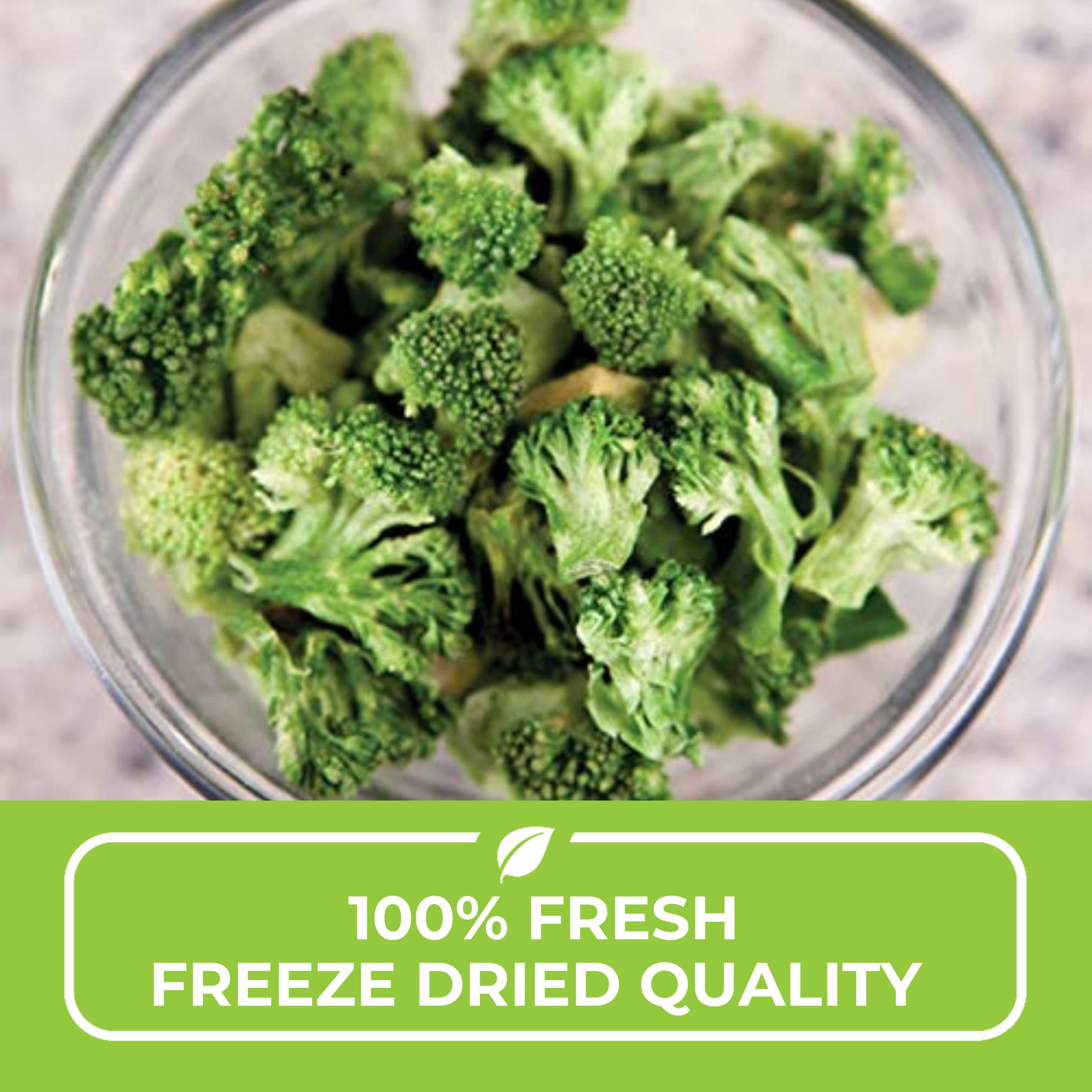 Nutristore Freeze Dried Broccoli - Healthy Vegetable Snacks for Emergency Food Storage | Long Shelf Life (25 Years) Bulk #10 Can | Perfect for Camping, Hiking & Survival Kits (4-Pack)