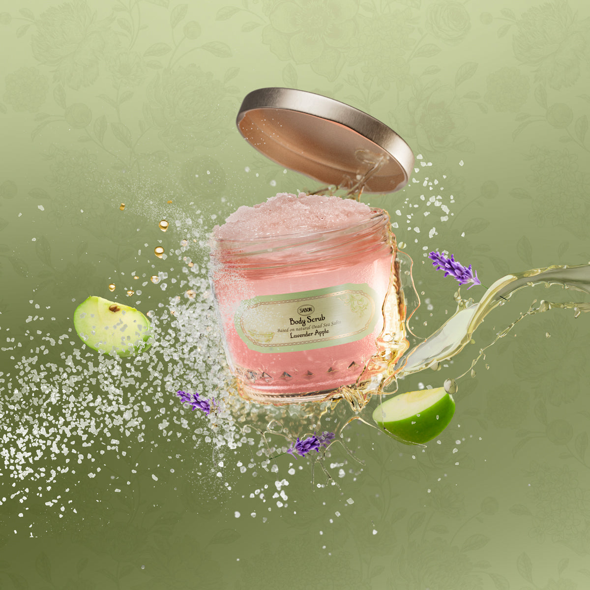 Premium Lavender Apple Body Scrub 600g - Exfoliating & Moisturizing for Soft Skin - Perfect for Spa Day & Self-Care Routine