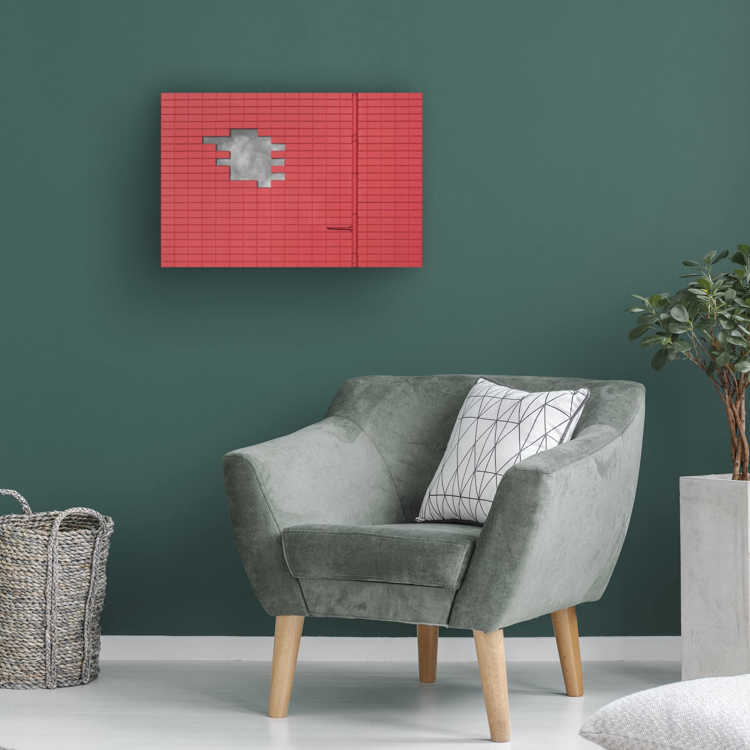 Trademark Fine Art 'A Break In The Wall' Canvas Wall Art Print by Theo Luycx - Modern Abstract Painting for Living Room, Bedroom & Office Decor