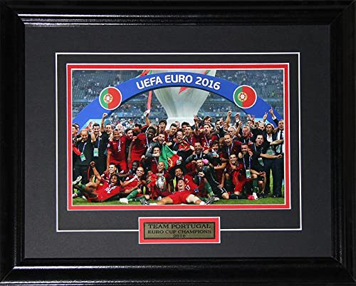 2016 Team Portugal UEFA European Cup Champions Soccer Football 8x12 Frame - Perfect for Sports Fans, Man Cave Decor & Soccer Memorabilia Collection