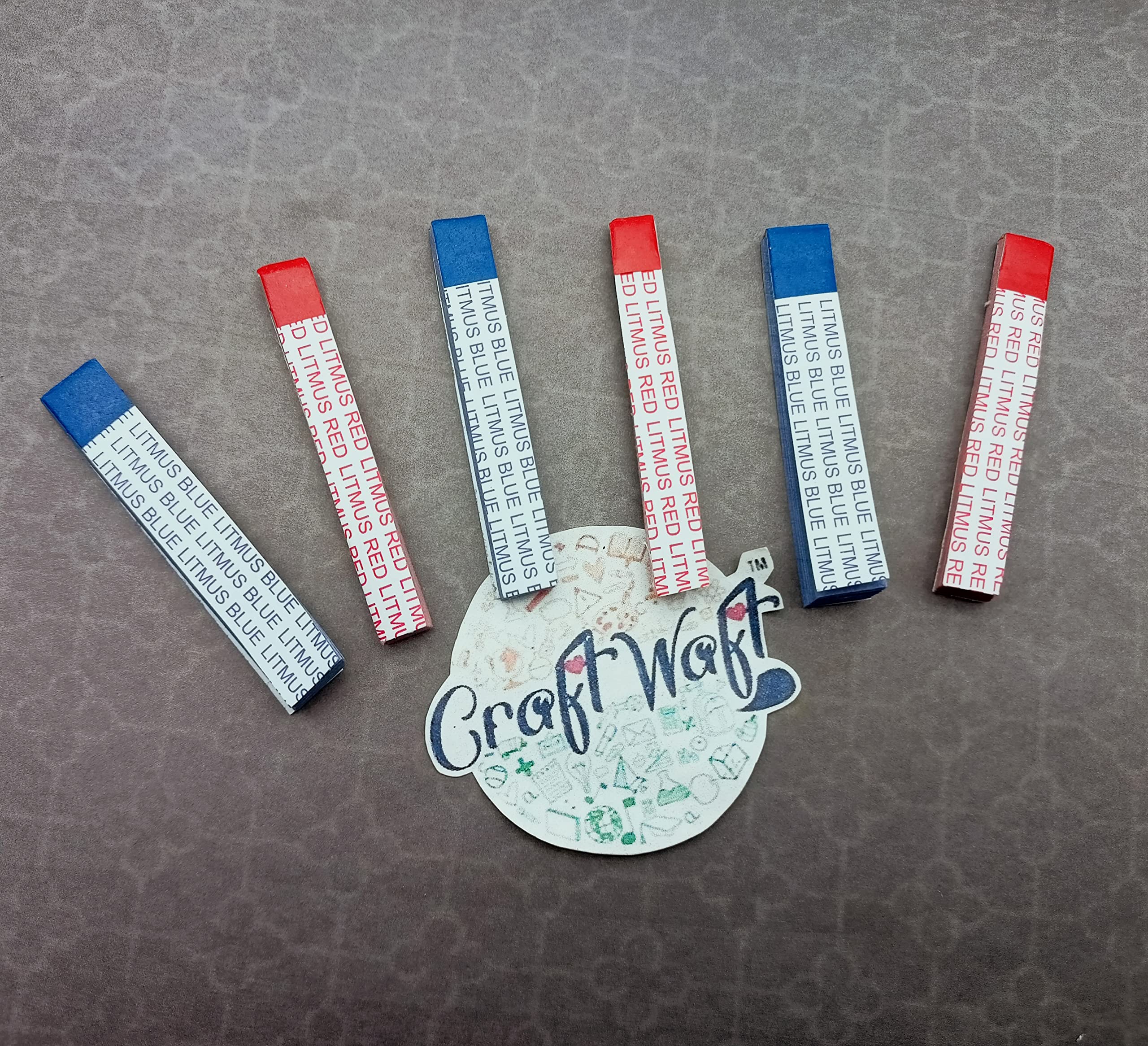 CRAFTWAFT 120 Strips Blue & Red Litmus Paper Set - Acid & Base pH Testing Kit for Science Labs, Schools, Home Experiments - Ideal for Chemistry Class, Water Quality Testing & Scientific Research