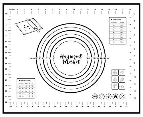 Premium Non-Stick Silicone Baking Mat with Measurement Grid - 23.6