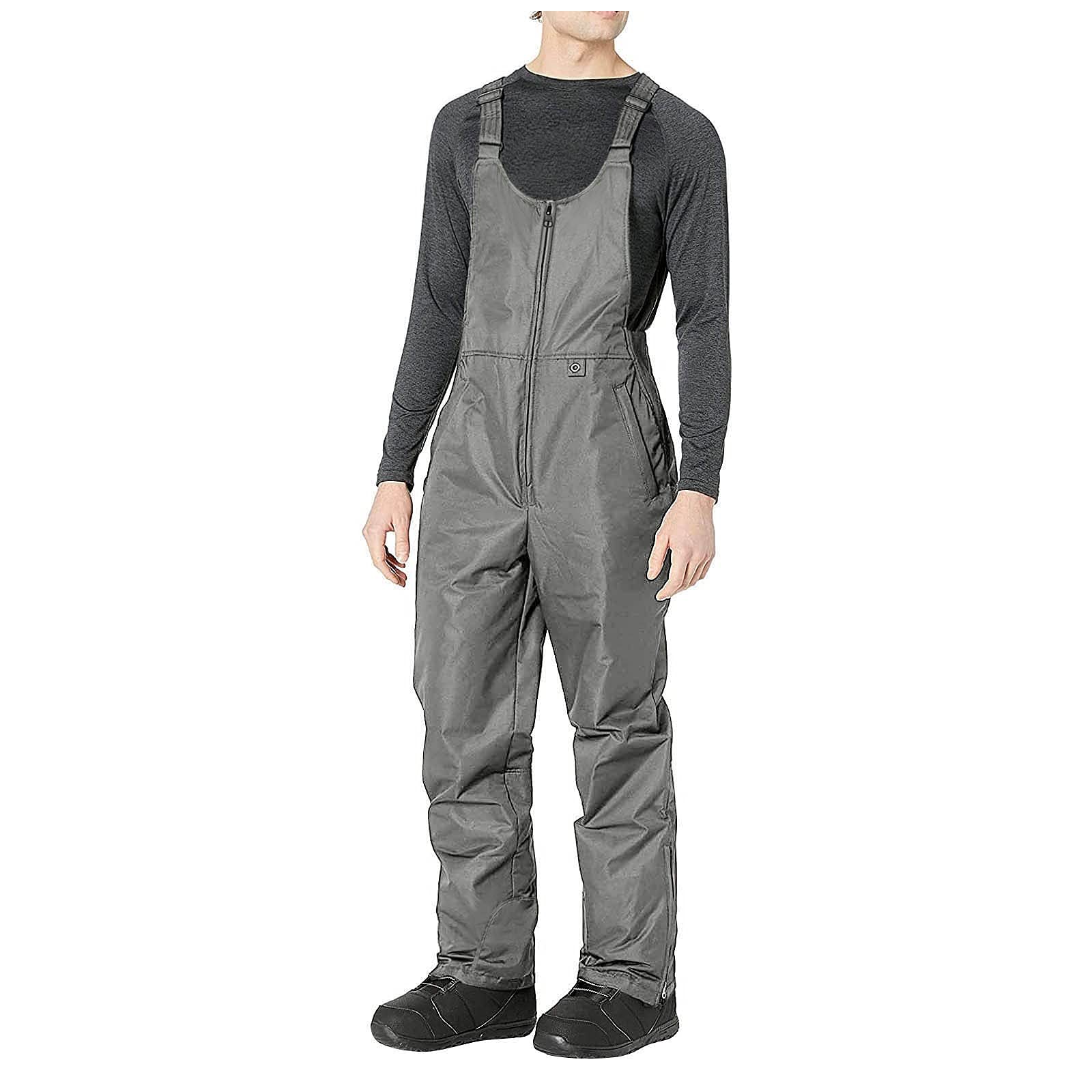 **Men's Waterproof Insulated Snow Bibs - Windproof Ripstop Snowboard Overalls with High Visibility for Skiing & Winter Sports**    *(Perfect for Snowboarding, Skiing, Hiking & Cold Weather Outdoor Activities)*