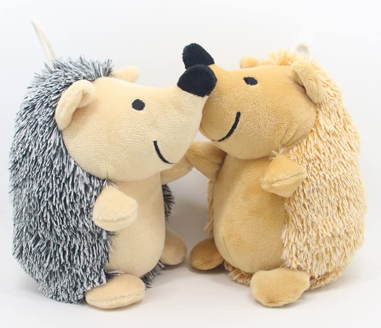 Durable Plush Hedgehog Dog Toy with Squeaker - Chew Proof & Teeth Cleaning for Small & Medium Dogs - Fun Interactive Puppy Training Toy for Indoor & Outdoor Play