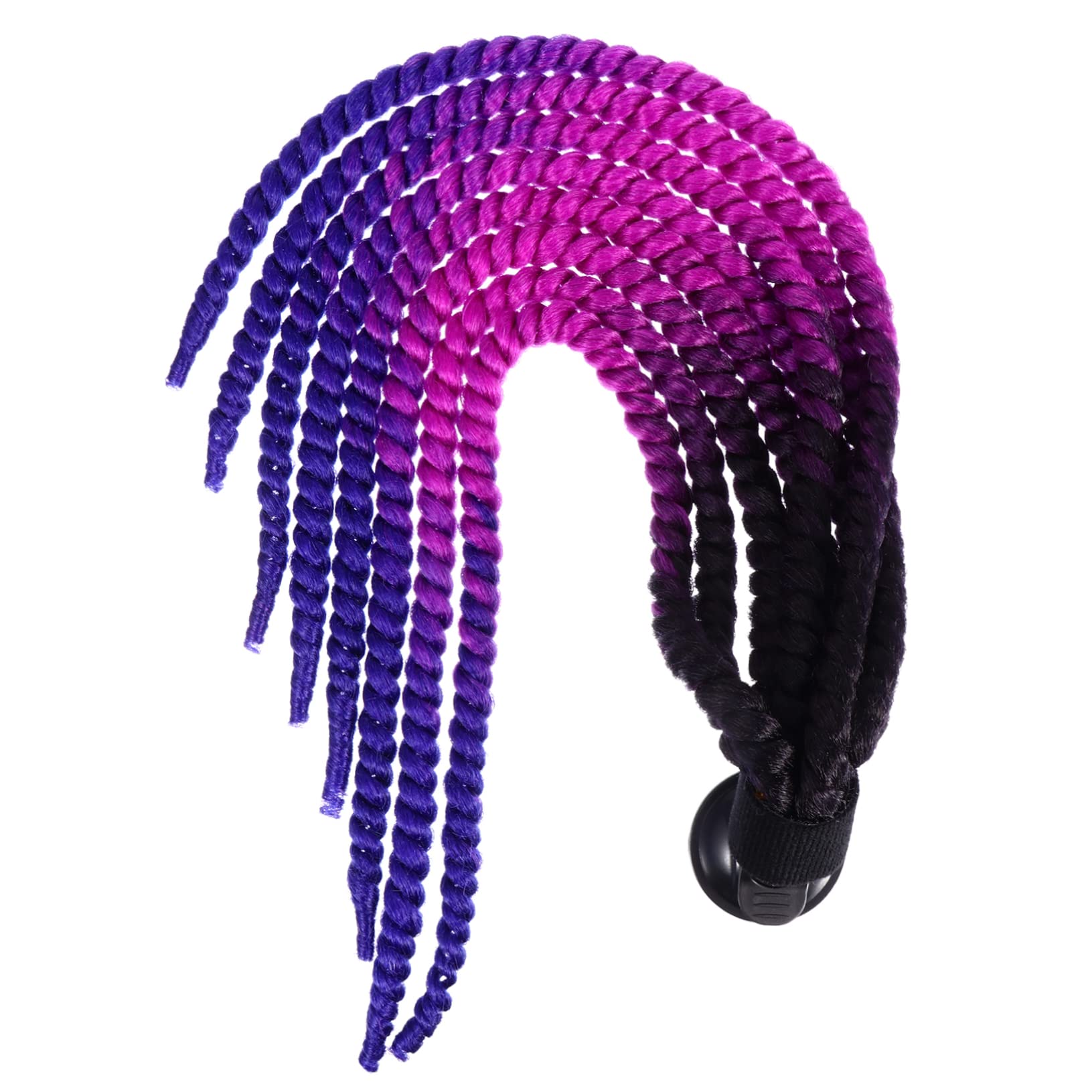 WHAMVOX Motorcycle Helmet Wig - Safe Odorless Braid Decoration for Riding Fun