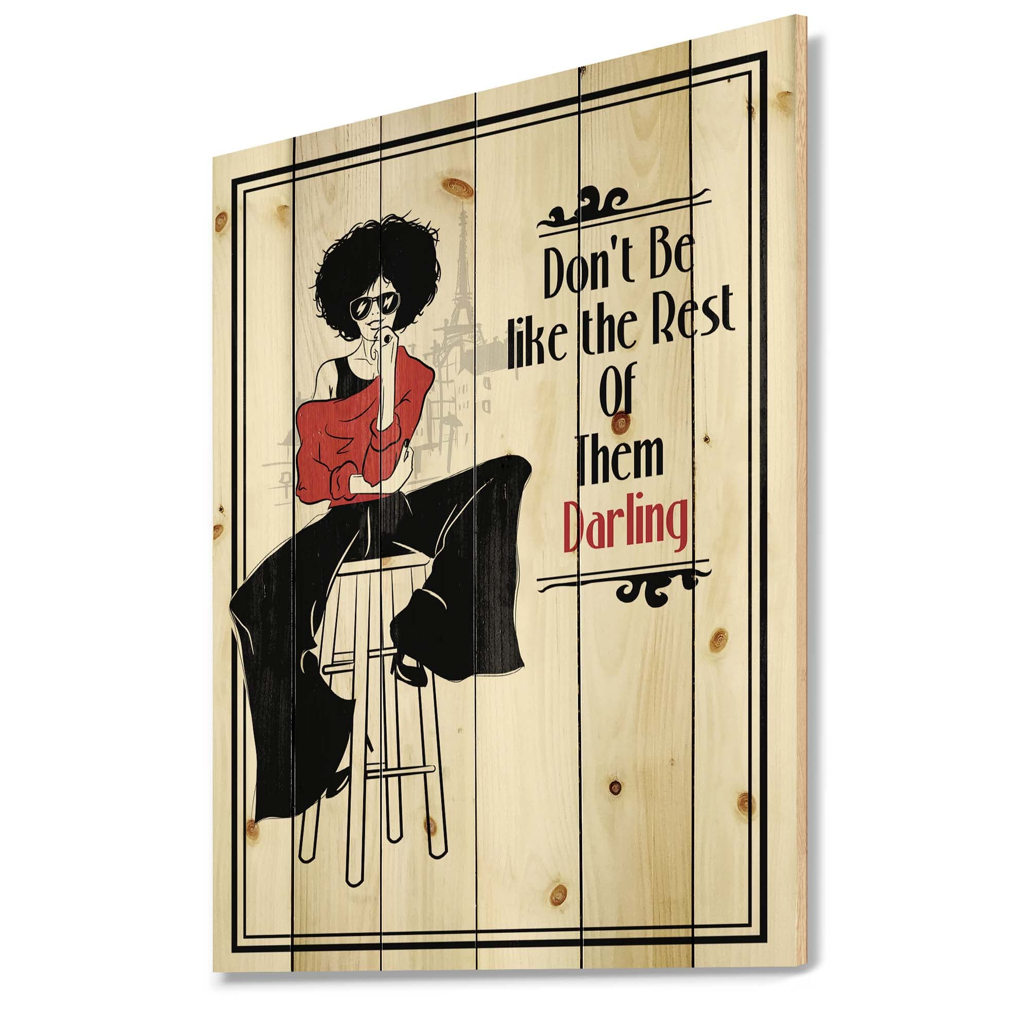 Modern Wood Wall Art - Red Pine Decor for Home & Office
