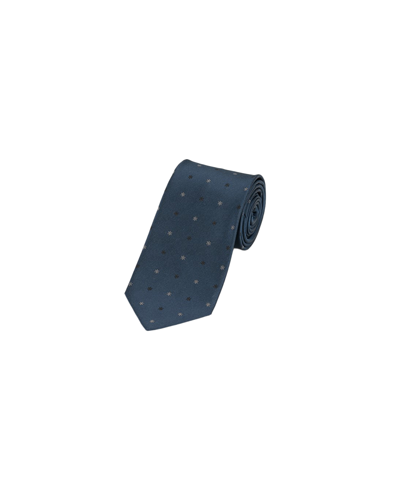 Snow Peak Asterisk Tie - Navy Blue Men's Necktie for Business & Formal Occasions - Perfect for Weddings, Interviews & Office Wear