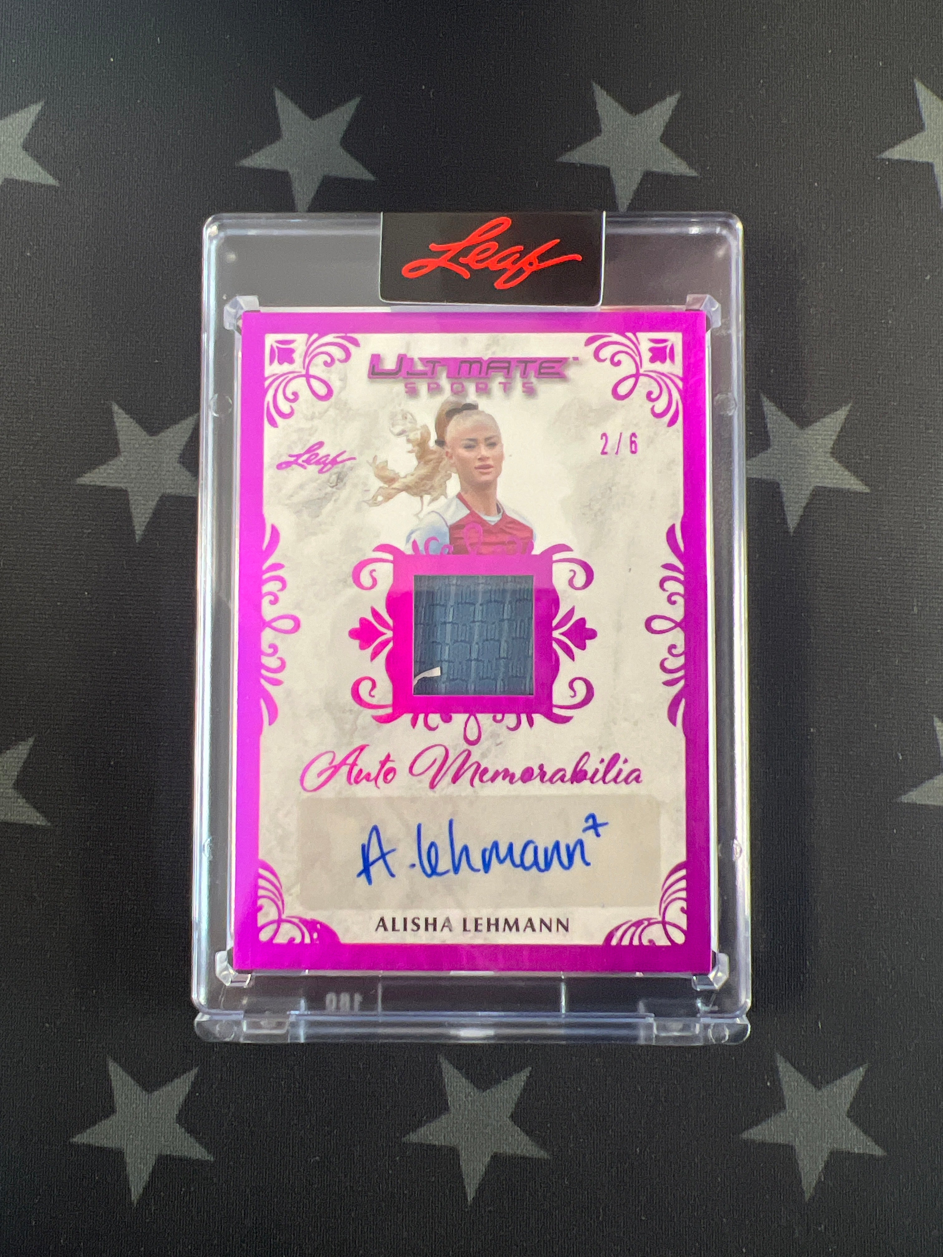 2024 Leaf Ultimate Sports Alisha Lehmann #AM AL1 Autograph Memorabilia Card /6 - Rare Collectible for Soccer Fans & Memorabilia Enthusiasts