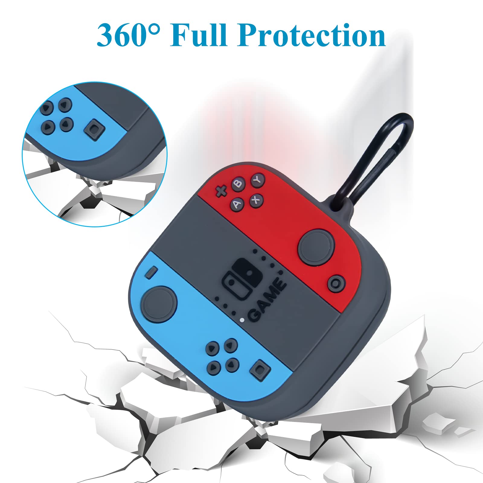 Powerbeats Pro Case - 3D Cute Cartoon Shockproof Silicone Cover with Keychain for Powerbeats Pro Wireless Earbuds | Protective Case for Men, Women, Teens & Kids | Perfect for Gym, Running, Sports & Travel