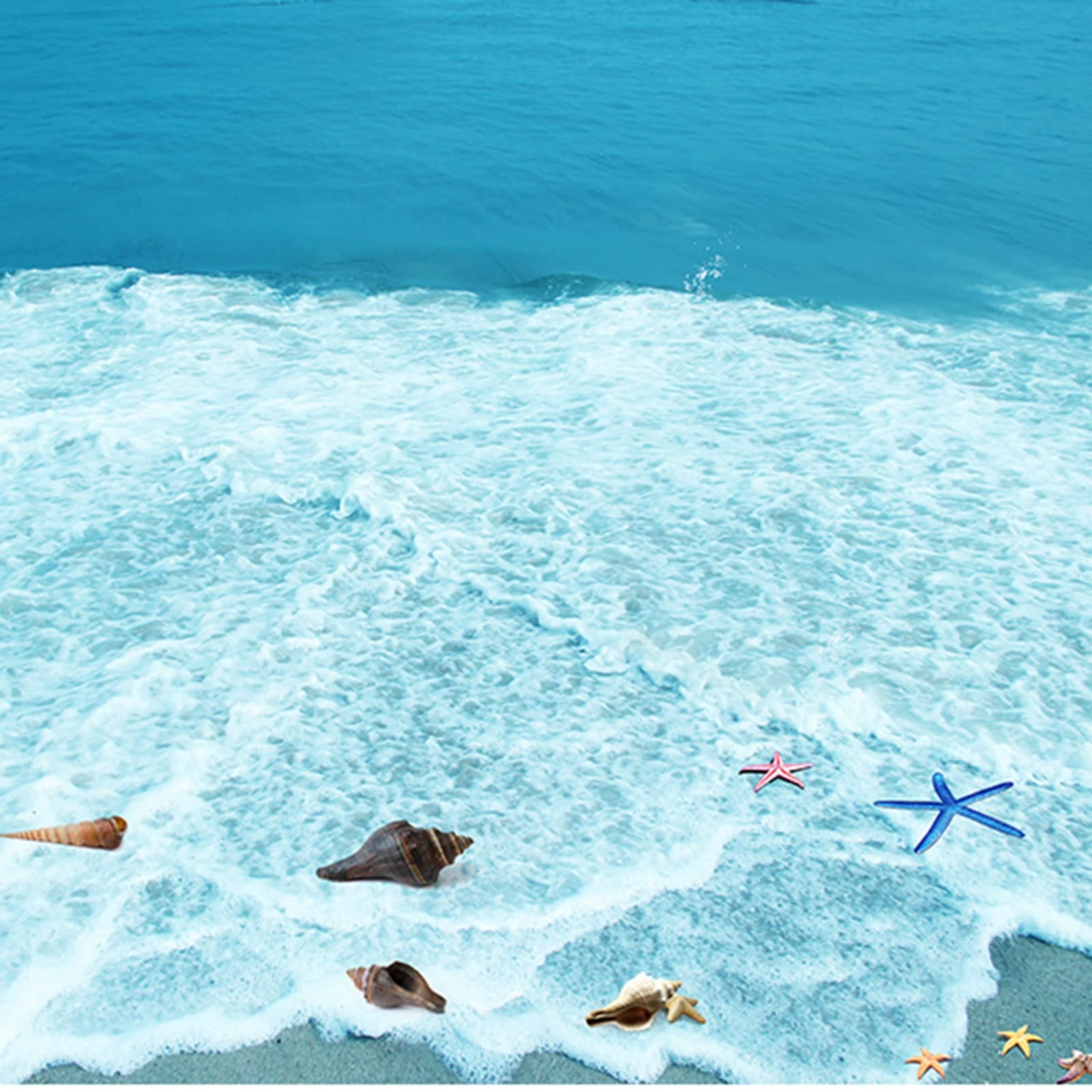 3D Ocean Wave Wall Stickers - Waterproof Peel and Stick Wall Decals for Living Room, Bedroom, Wedding & School Decor - Underwater Themed Blue Sea Art Deco Wallpaper (1/2/3/4/5/6/7m Options) - Perfect for Kids' Rooms, Bathrooms & Beach House Decorations