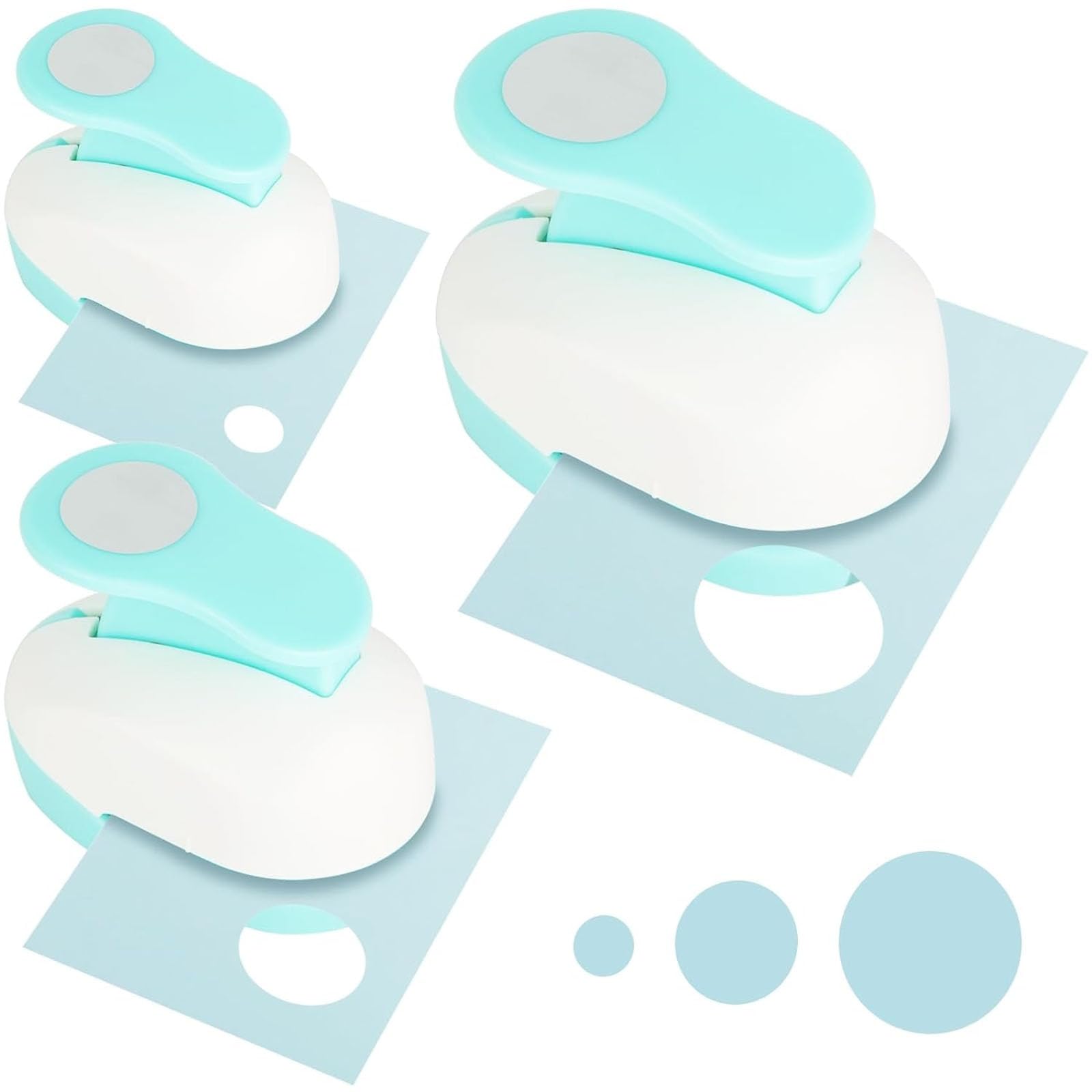 Koogel 3PCS Paper Hole Punch Set - Craft Scrapbooking Hole Puncher for Greeting Cards, DIY Albums, Photos & Art Projects - Perfect for Scrapbooking, Card Making & School Crafts