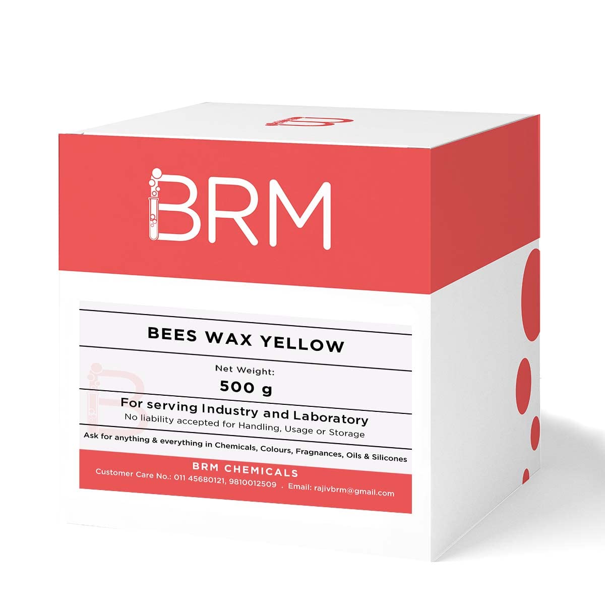 BRM Herbals Pure Natural Yellow Beeswax - 500g Bulk for DIY Lip Balm, Body Lotion, Creams & Soap Making | All-Natural Cosmetic Ingredient for Face, Hair & Skin Care | Perfect for Homemade Beauty Products & Personal Care Routines