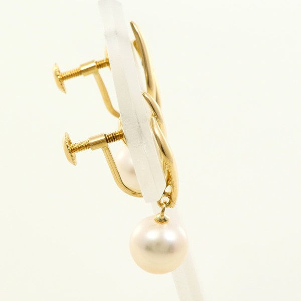 18K Yellow Gold Pearl Earrings - Elegant Dangle Earrings for Women, Perfect for Weddings, Parties & Special Occasions