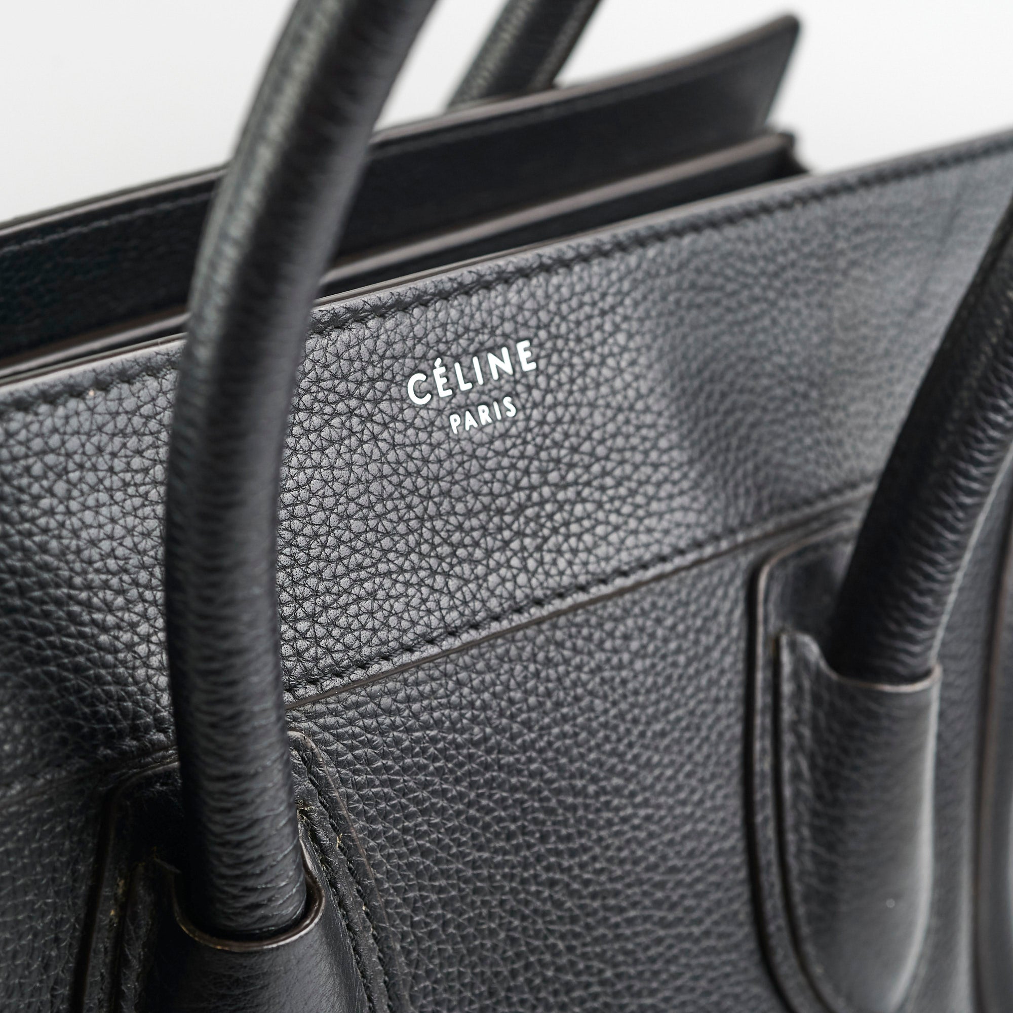 Celine Mini Luggage Tote Bag in Black | Genuine Leather Crossbody Handbag for Women | Perfect for Work, Travel & Everyday Use