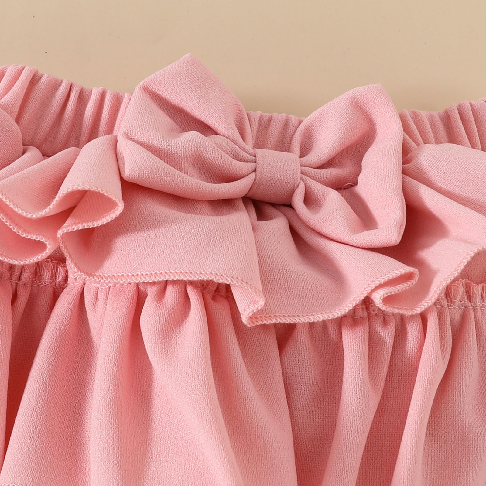 Kuriozud Newborn Baby Girl 2-Piece Summer Outfit Set - Tank Romper Top & Ruffle Bloomer Shorts | Cute Infant Clothes for Playdates & Photo Shoots