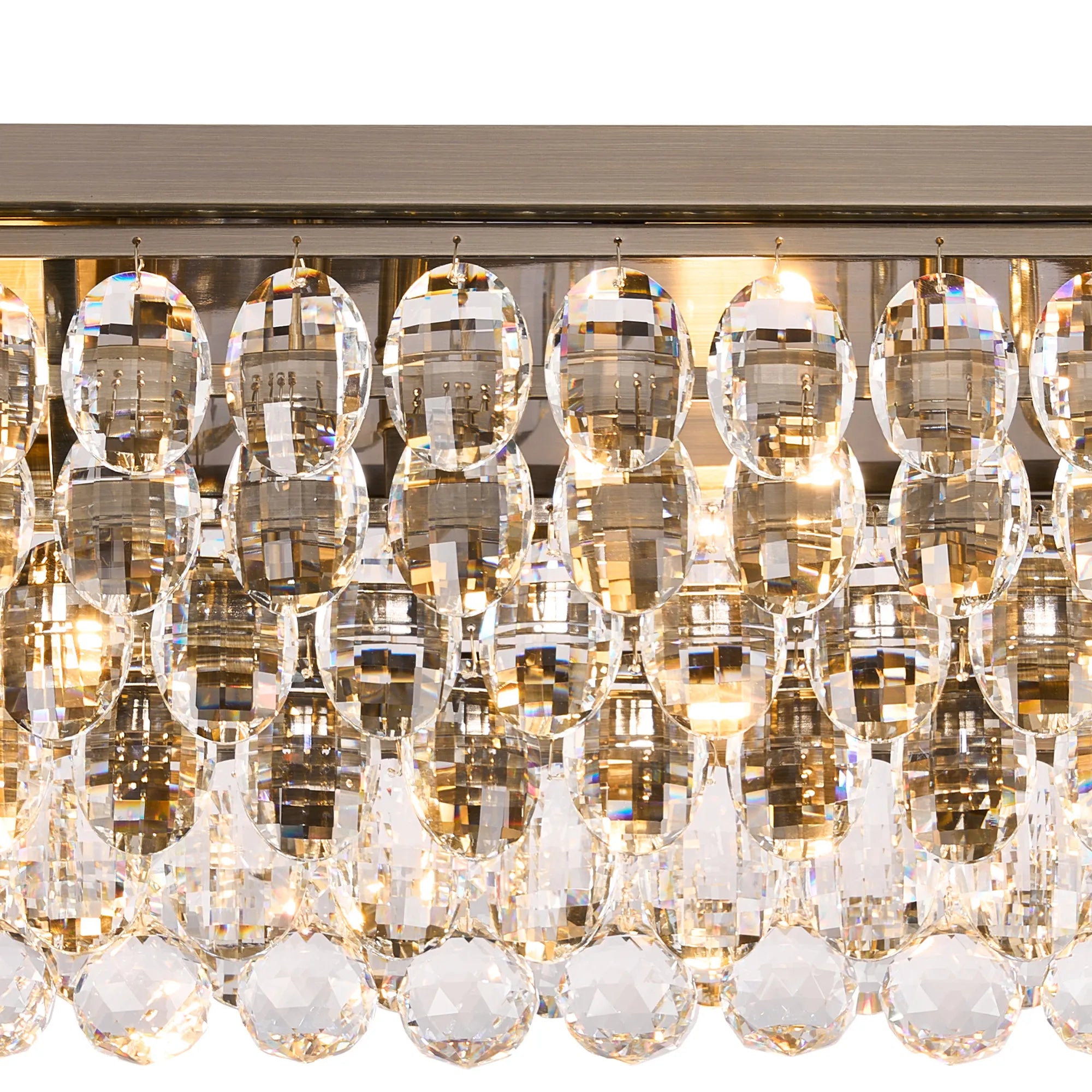 Consten Linear Flush Ceiling Light E14 Bulb - Modern LED Lighting Fixture for Bedroom, Kitchen & Hallway