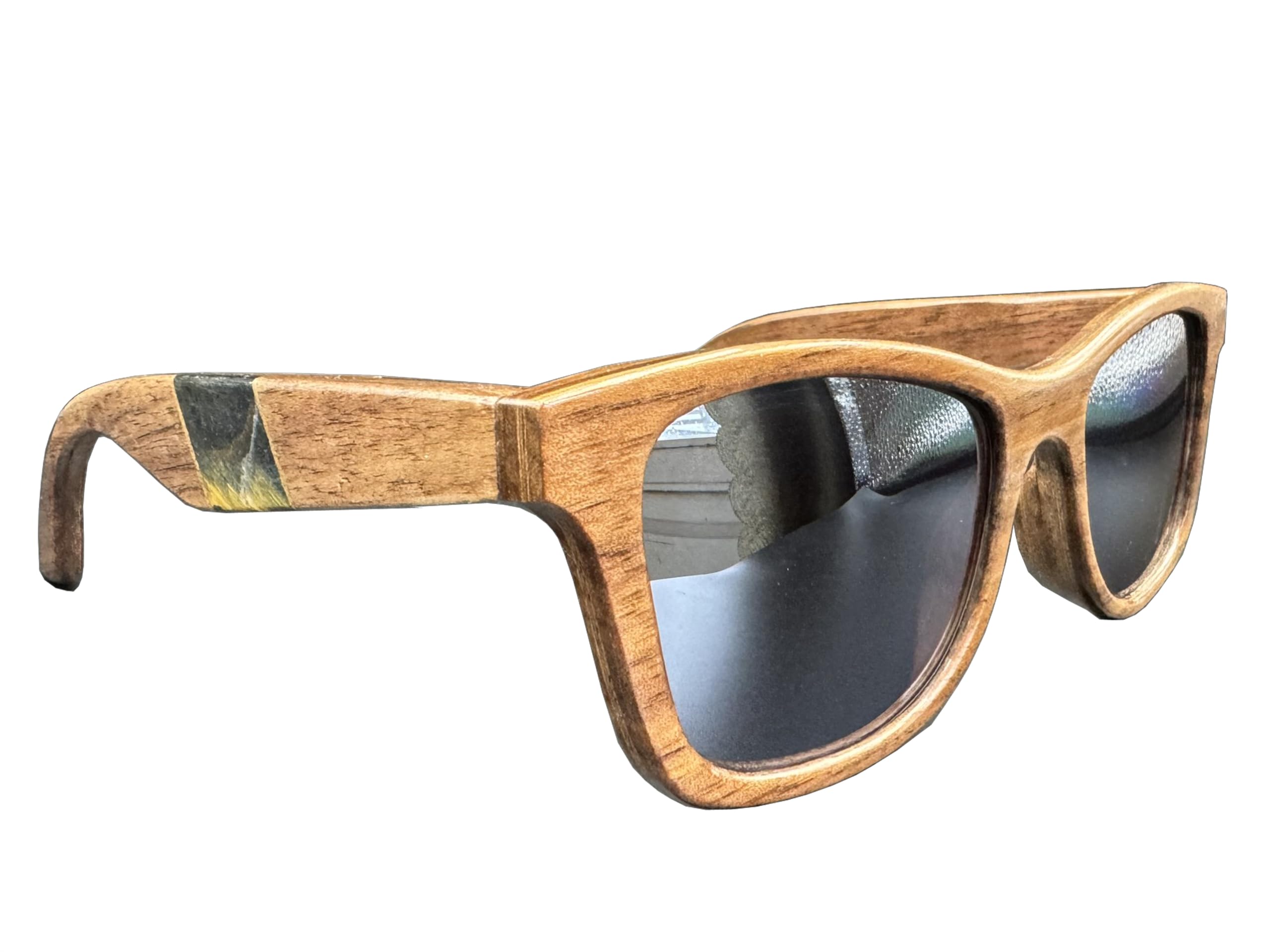 Natural Tiger Eye Stone Inlay Walnut Wood Glasses - Handcrafted Eyewear for Men & Women - Perfect for Reading, Driving, and Outdoor Activities