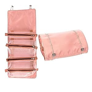 Anasis 4-in-1 Foldable Hanging Toiletry Bag for Women | Waterproof Cosmetic Organizer | Travel Makeup Storage Case | Perfect for Vacation, Gym & Business Trips