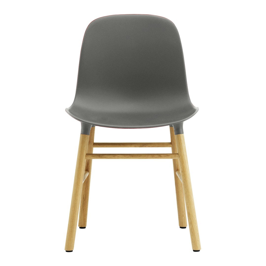Modern Form Chair with Sturdy Wooden Legs - Perfect for Dining Room, Office, or Living Room Decor