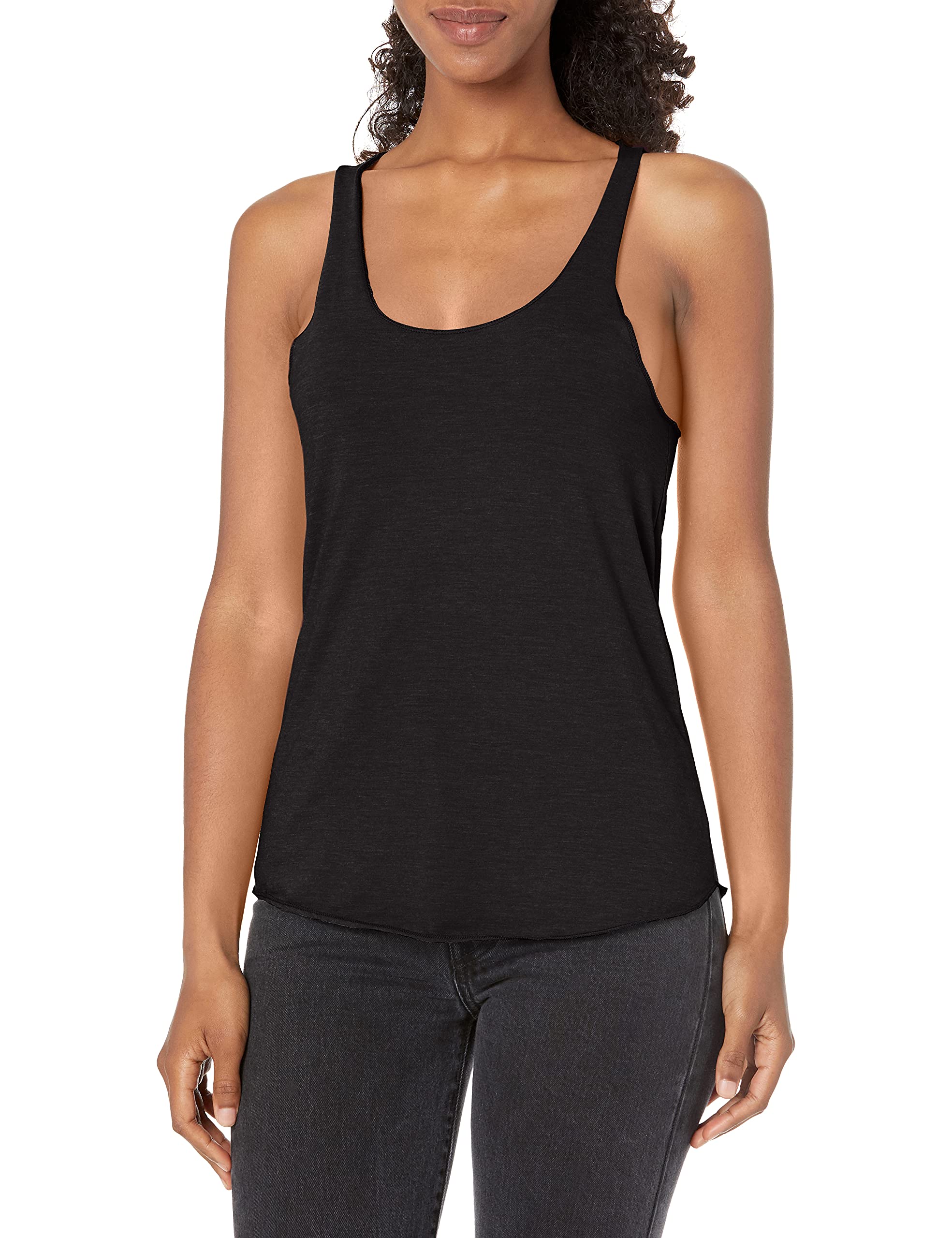 Marky G Apparel Women's Soft Poly-Cotton Blend Racerback Tank Top - Breathable & Comfortable for Workouts, Yoga & Summer Casual Wear