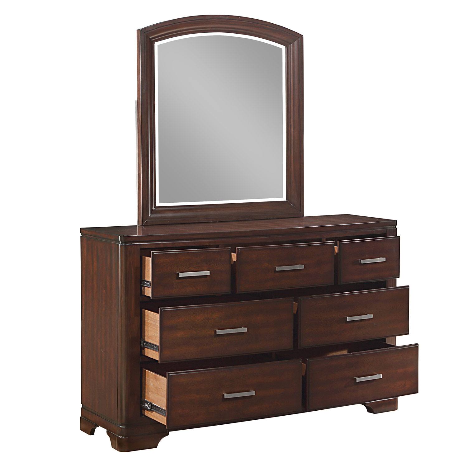Arista 6-Piece Twin Storage Bedroom Set - Brown Cherry Finish for Small Space Organization | Perfect for Kids' Rooms, Guest Bedrooms & Studio Apartments