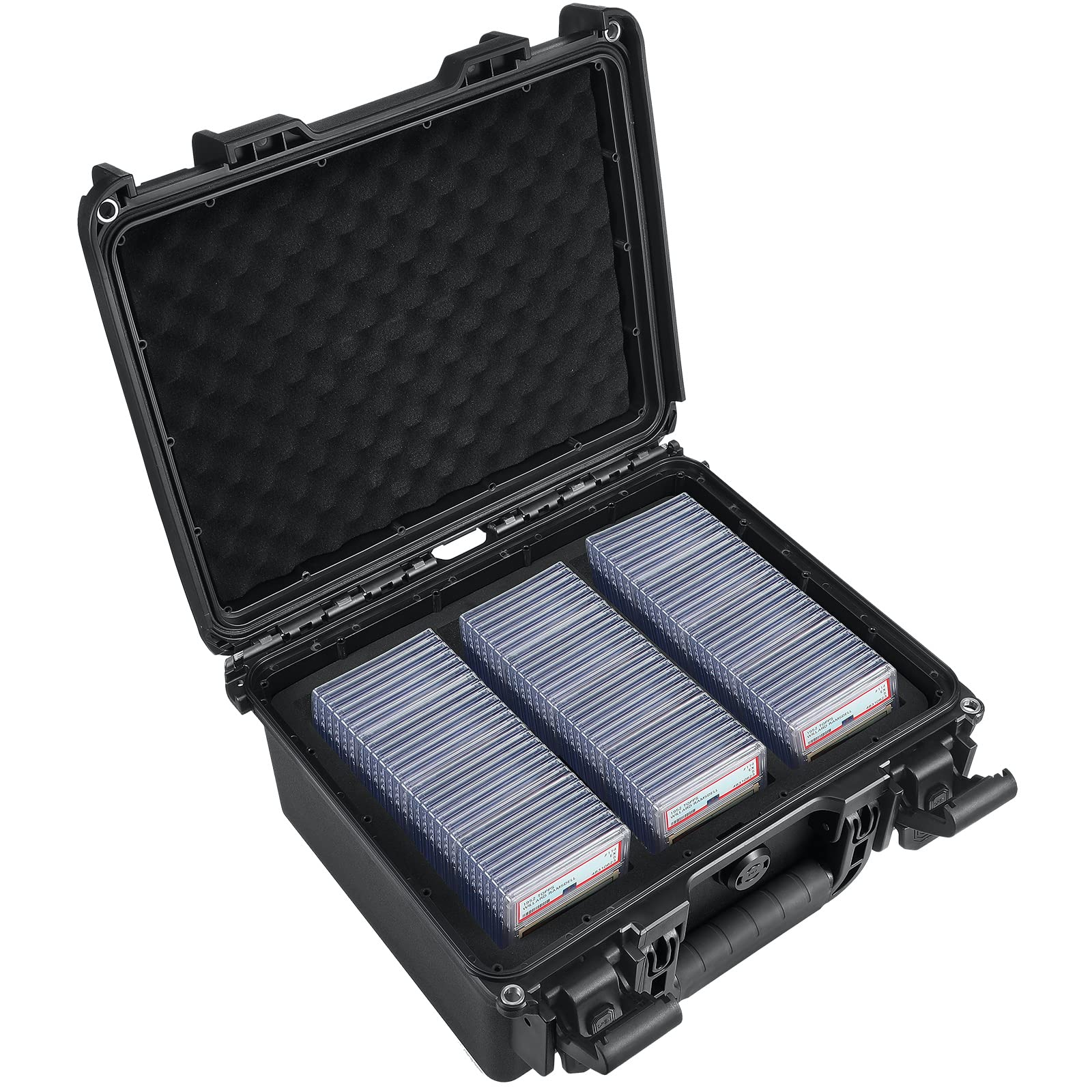 Waterproof Graded Card Storage Box - Holds 102 Card Slabs, Compatible with PSA, CSG, BGS, CGC & SGC - Sports Trading Card Case for Magnetic Holders & Top Loaders - Perfect for Collectors, Display & Protection