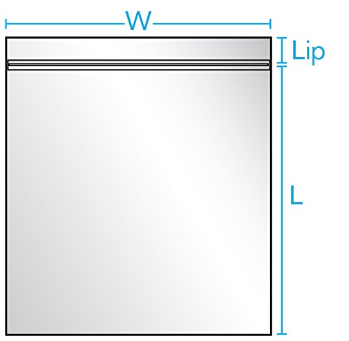 12x15 Inch 6 Mil Clear Reclosable Zipper Bags - 250 Pack for Food Storage & Crafts