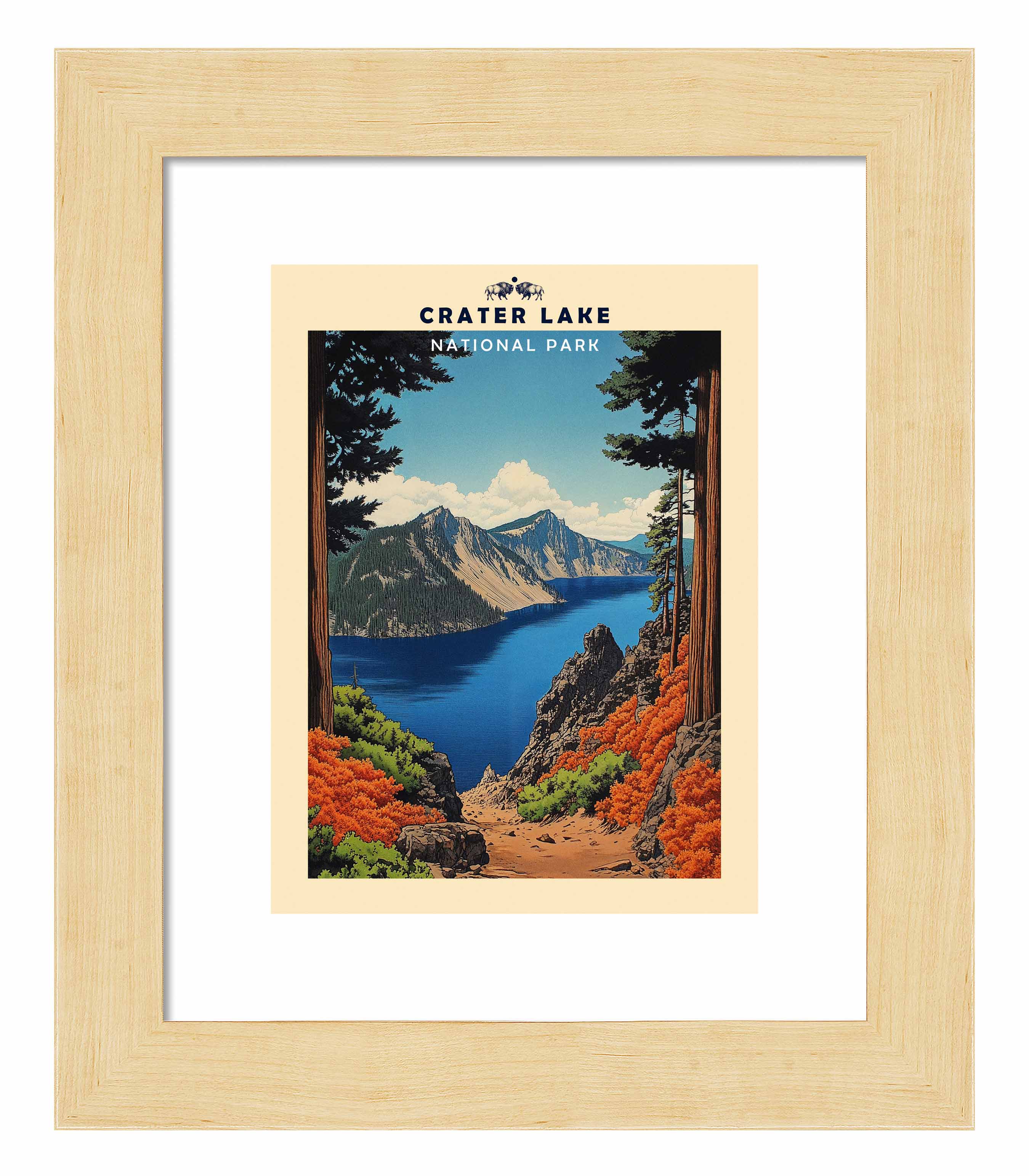 Crater Lake Art Prints - Stunning Wall Decor for Home & Office - Perfect for Living Room, Bedroom, or Gift