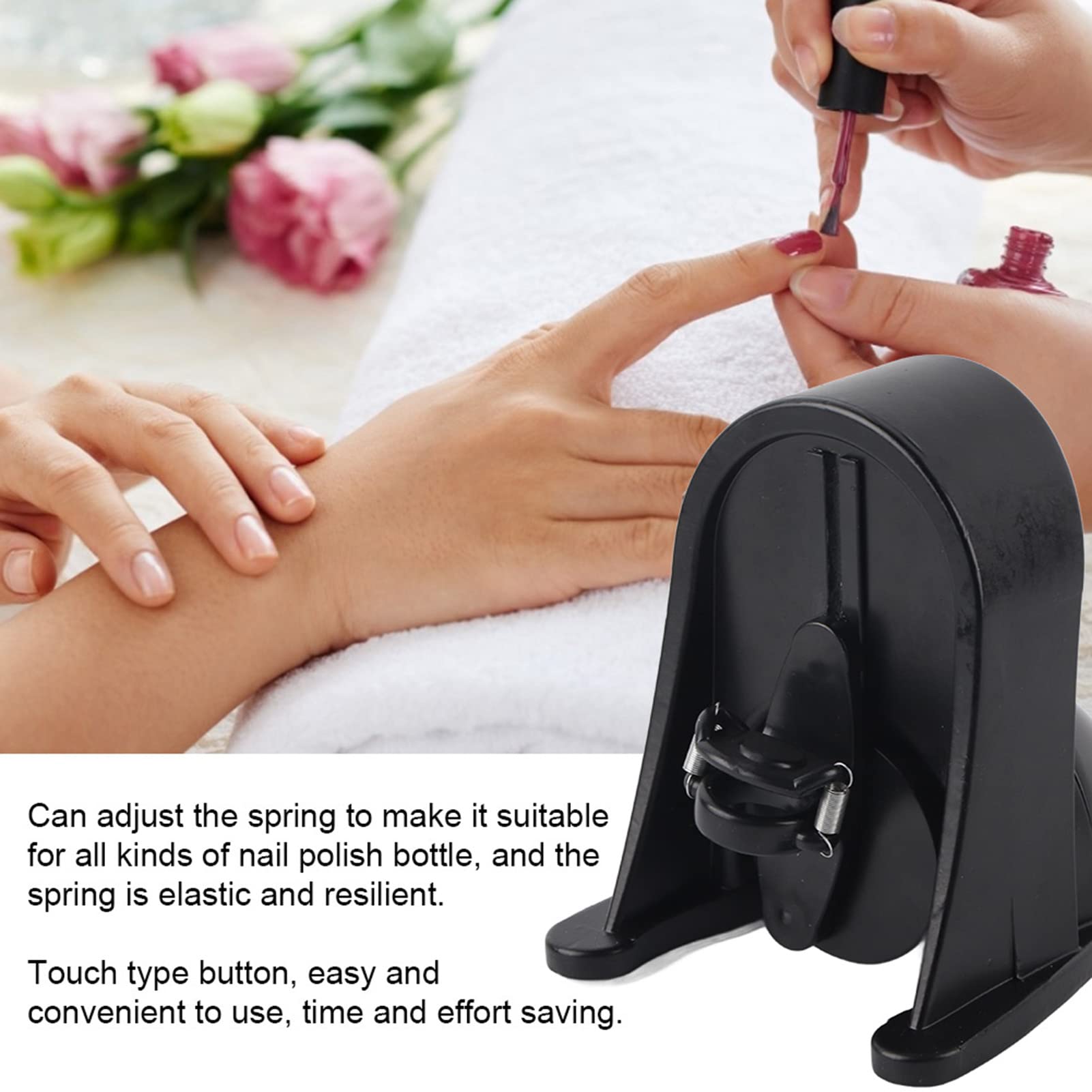 Mini Vortex Mixer for Nail Polish & Paint - Adjustable Spring Shaker for Gel, Liquid Bottles - Perfect for Nail Salons, DIY Crafts & Lab Use