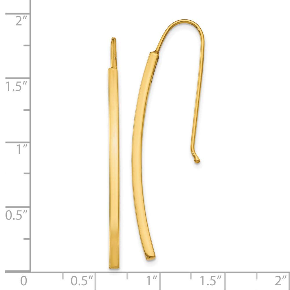 14K Yellow Gold Drop Dangle Earrings for Women - 48mm Elegant Dangle Design - Perfect for Parties, Weddings & Everyday Wear