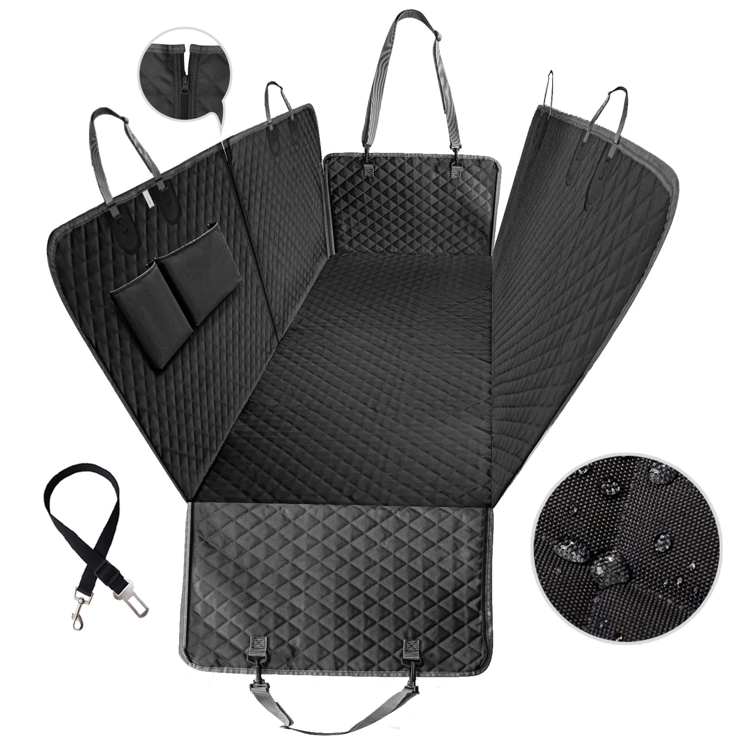 **Vailge Waterproof Dog Car Seat Cover - 600D Heavy Duty Scratch Proof Nonslip Pet Hammock for Back Seat, Trucks & SUVs - Perfect for Travel, Hiking & Outdoor Adventures**
