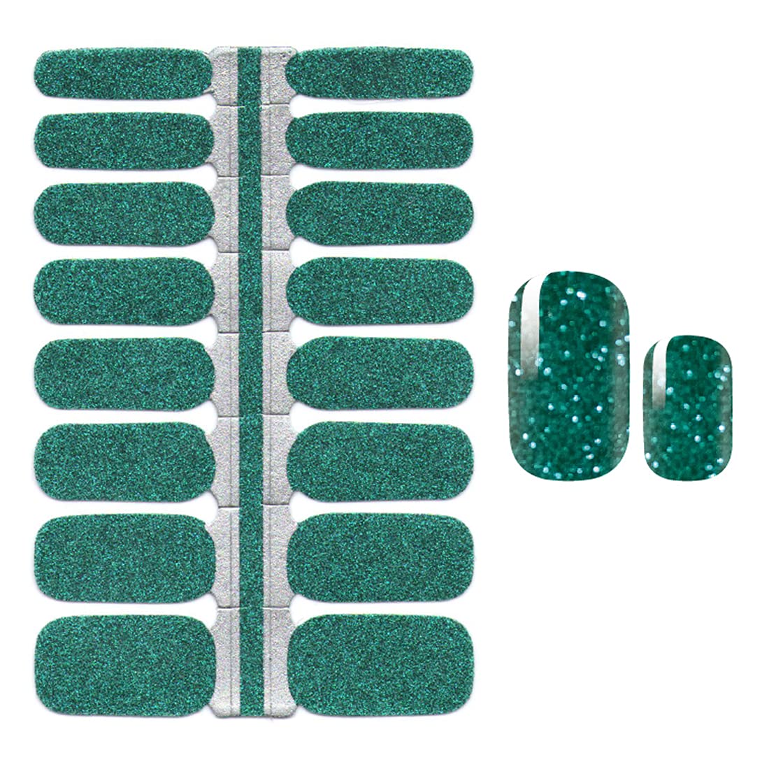 DANNEASY Glitter Nail Polish Strips - 5 Sheets Self-Adhesive Nail Stickers & Wraps with Nail File & Cuticle Stick | Long-Lasting Manicure Kit for Home, Salon & Party Nail Art