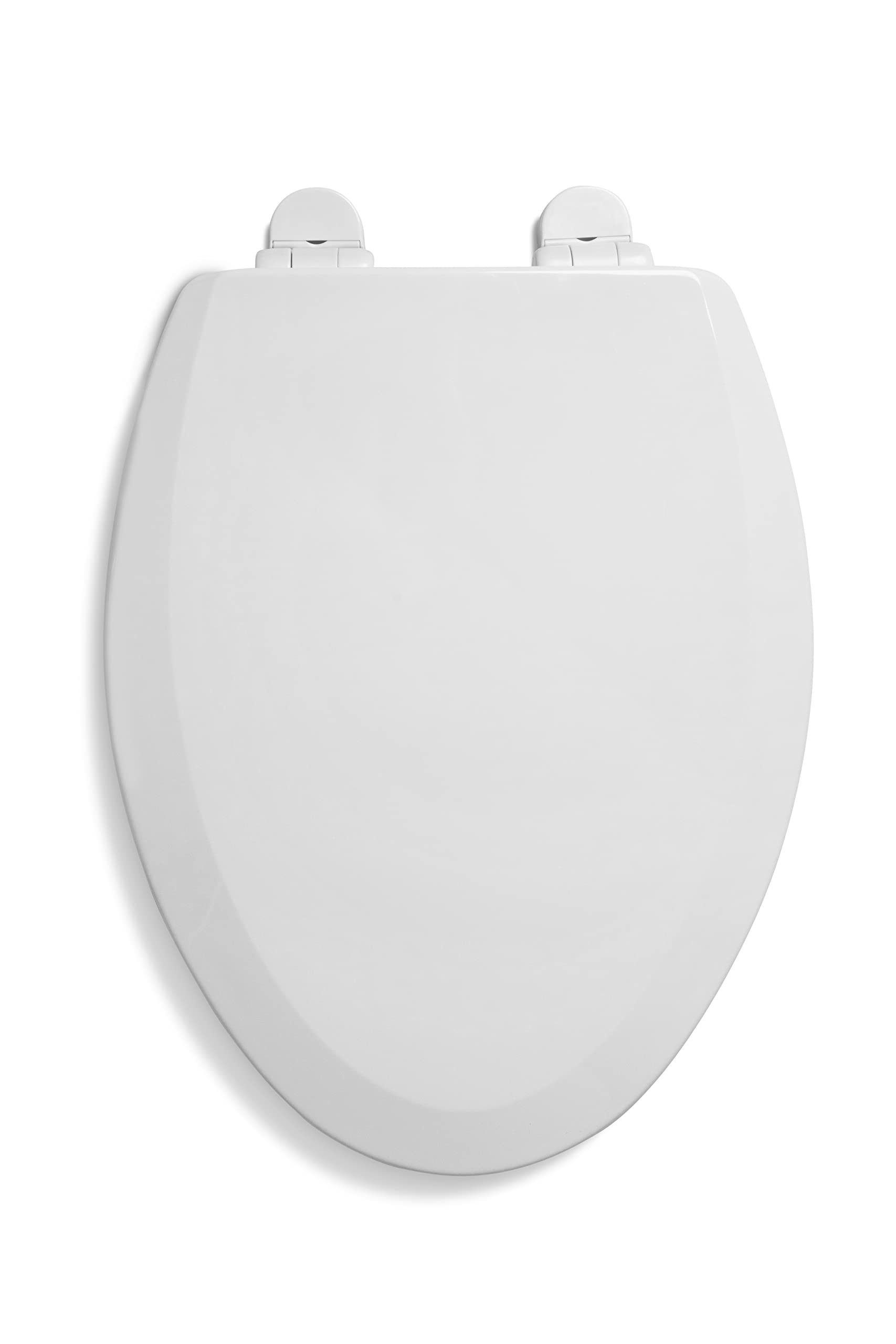 Premium Soft Close Elongated Toilet Seat with Cover - White Plastic Durable Toilet Seat for Bathroom Upgrade - Includes Regular & Skirted Hardware - Made in USA (950SCCT-001) - Perfect for Modern Homes & Commercial Restrooms