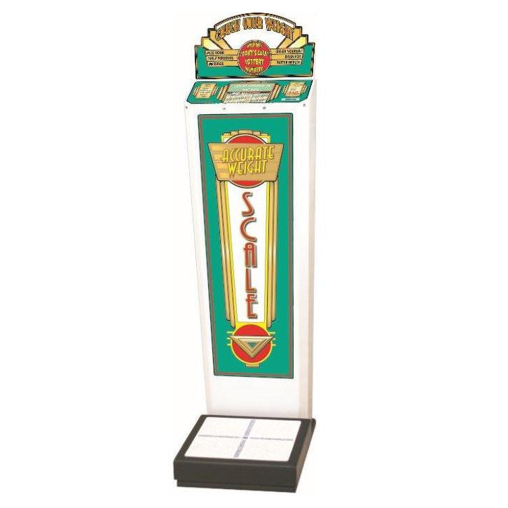 Art Deco Digital Weight Scale - Precise Electronic Kitchen & Bathroom Scale for Cooking, Baking, and Health Tracking | Stylish Retro Design for Home Use
