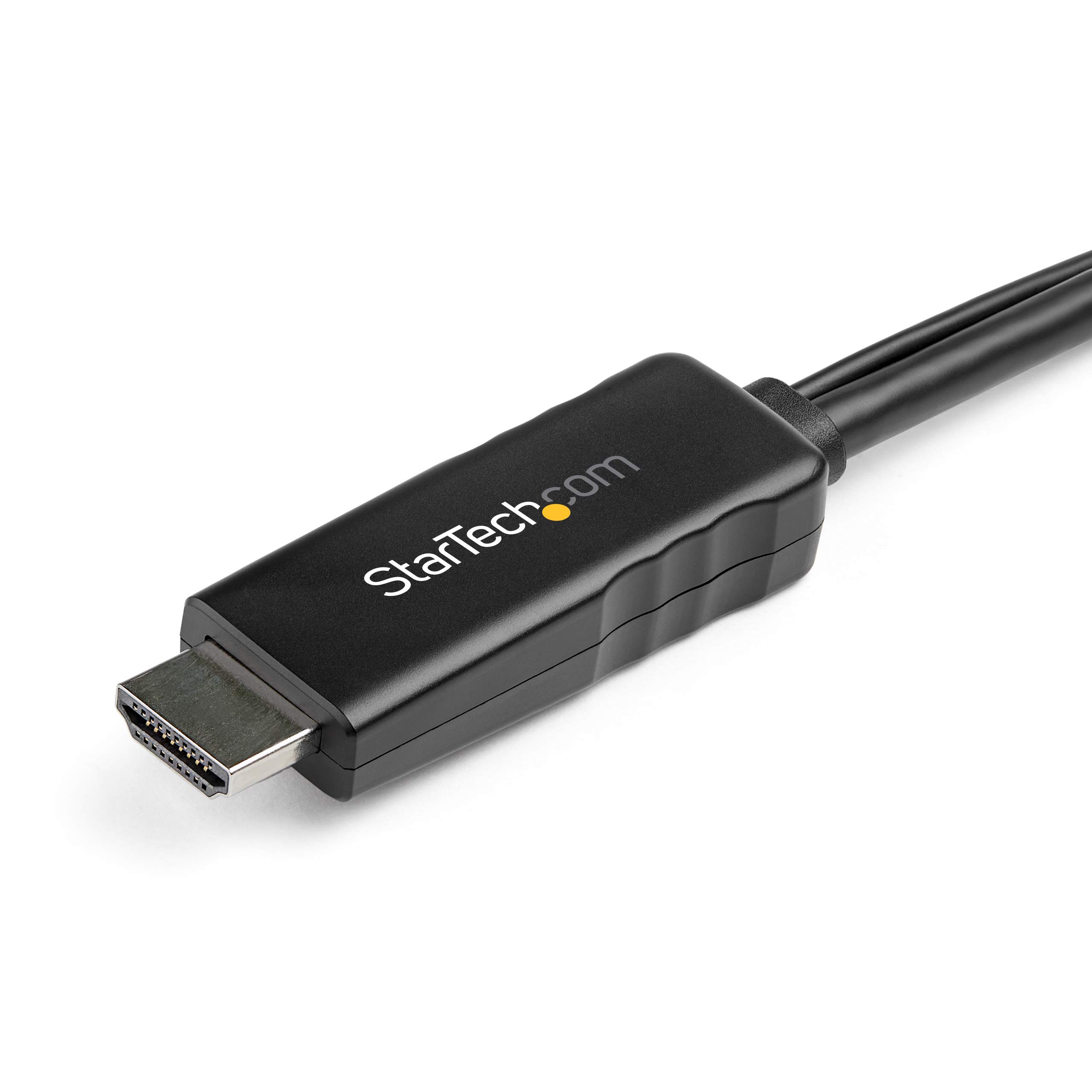 StarTech.com 6ft (2m) Active HDMI to DisplayPort Cable 4K 30Hz - HDMI 1.4 to DP 1.2 Adapter Converter with Audio Support - USB Powered for Mac & Windows - Connect HDMI Laptop to DP Monitor (HD2DPMM6) - Perfect for Home Office, Gaming & Multimedia Presentations