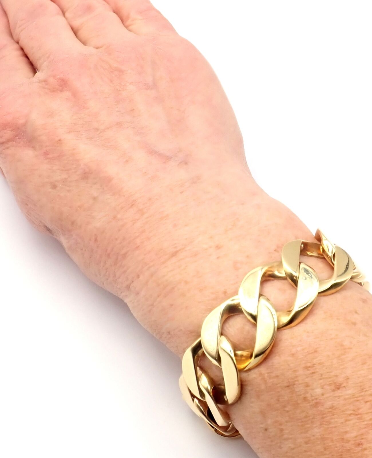 Authentic Vintage Tiffany & Co 18k Yellow Gold Heavy Curb Link Bracelet - Luxury Jewelry Gift for Women, Perfect for Weddings & Special Occasions