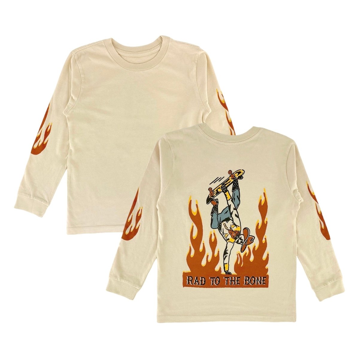 Rad to the Bone Long Sleeve T-Shirt for Men & Women | Vintage Graphic Tee | Comfortable Casual Wear for Street Style, Concerts & Everyday Outfits