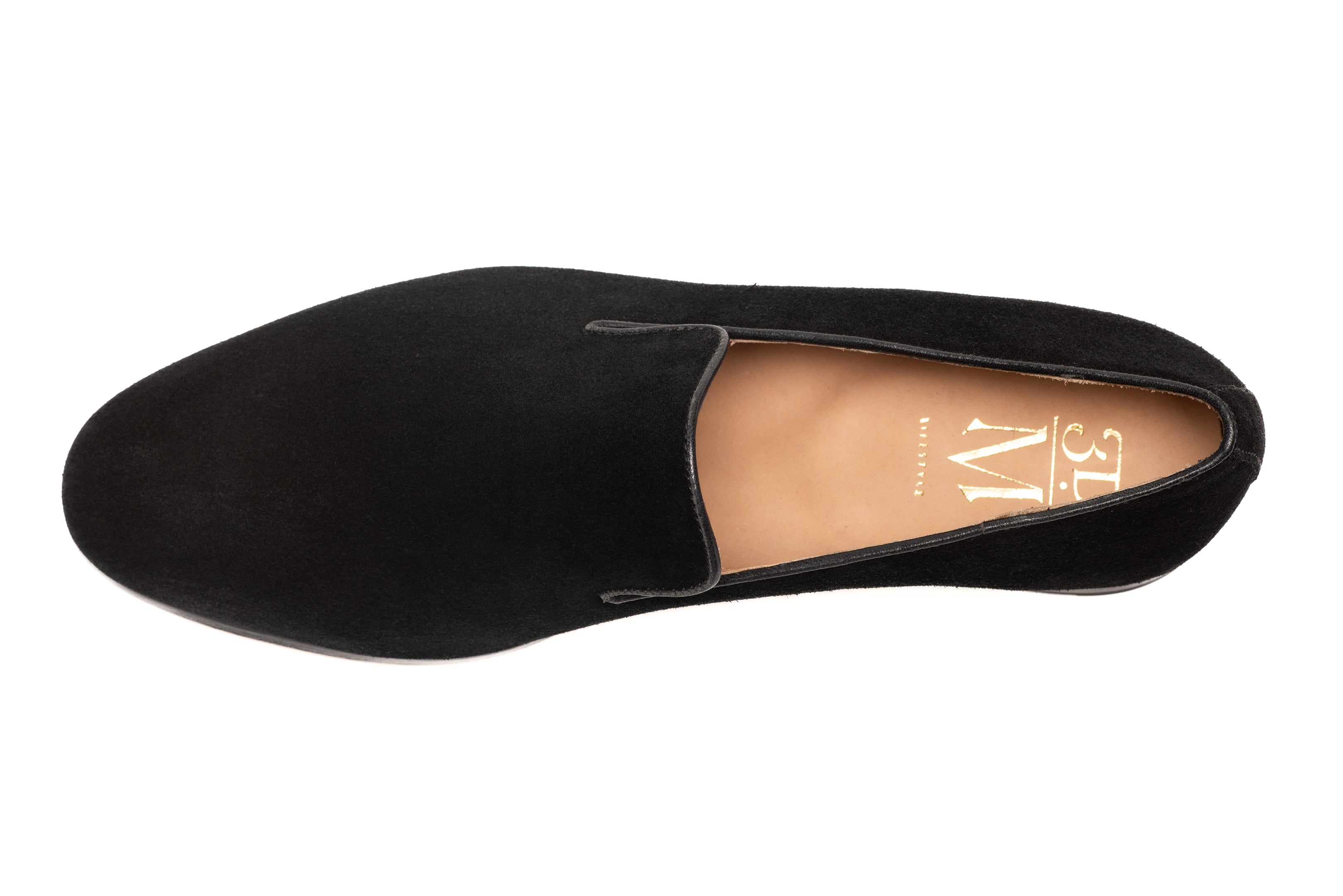 Black Suede Venetian Loafers for Men - Comfortable Slip-On Dress Shoes for Business, Casual & Travel