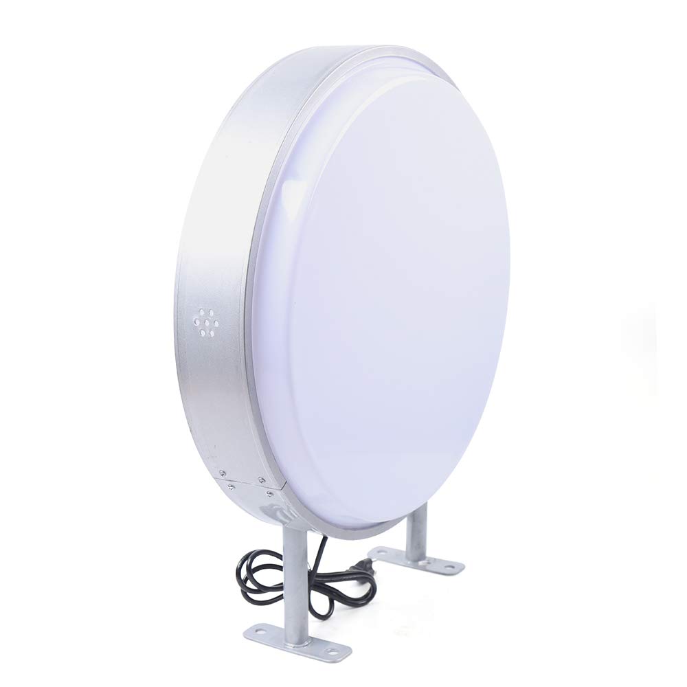20in Round LED Lightbox Sign - Double-Sided Waterproof Illuminated Business Sign for Outdoor Advertising | Customizable LED Open Sign for Retail Stores, Pubs, Bars & Restaurants | Perfect for Storefronts, Nightclubs and Outdoor Business Promotion