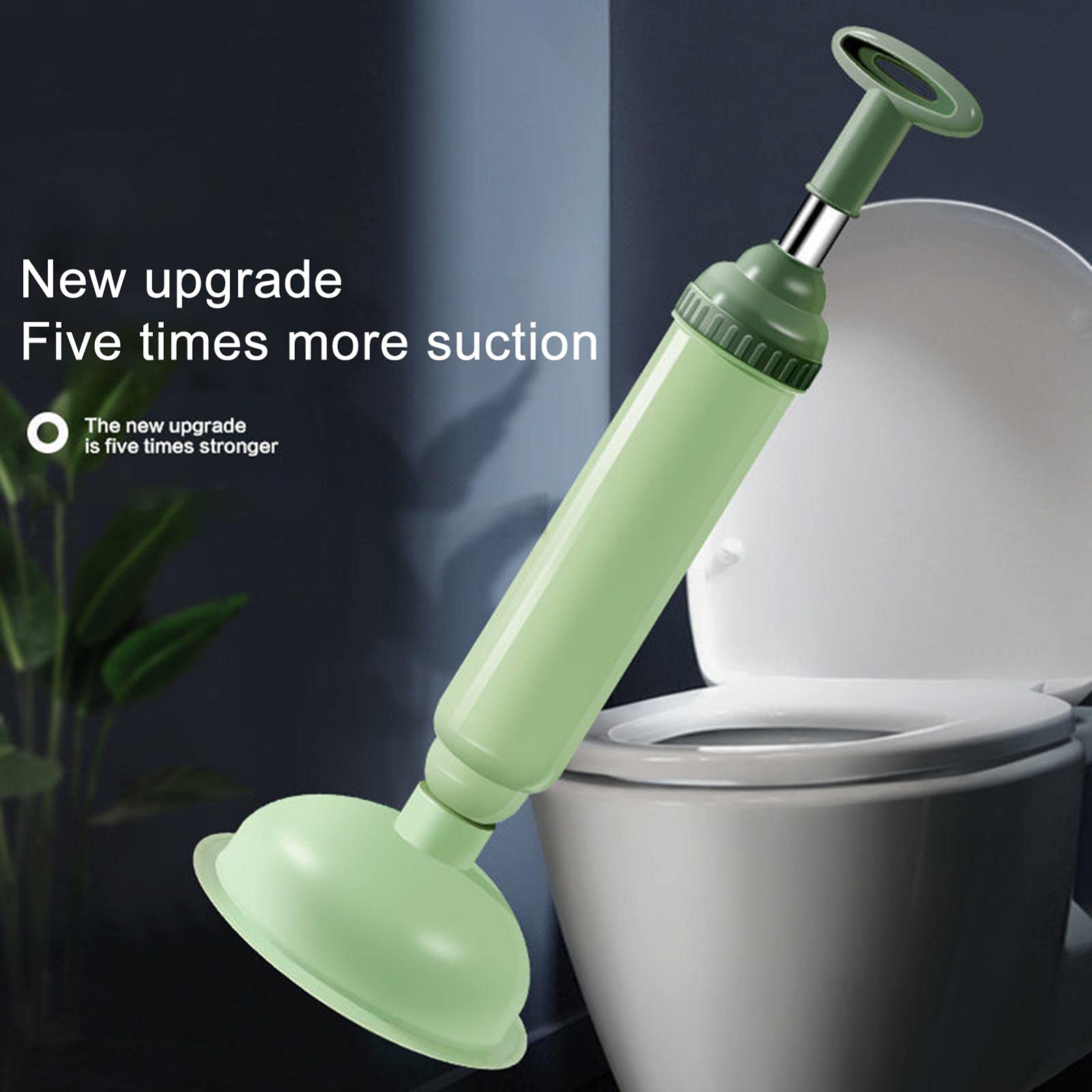 Powerful High-Pressure Toilet Plunger with Strong Suction - Drain Unclogger for Toilet, Sink, Bathtub & Shower - Pink Bathroom Plunger for Quick Clog Removal (Perfect for Homes, Hotels & Apartments)