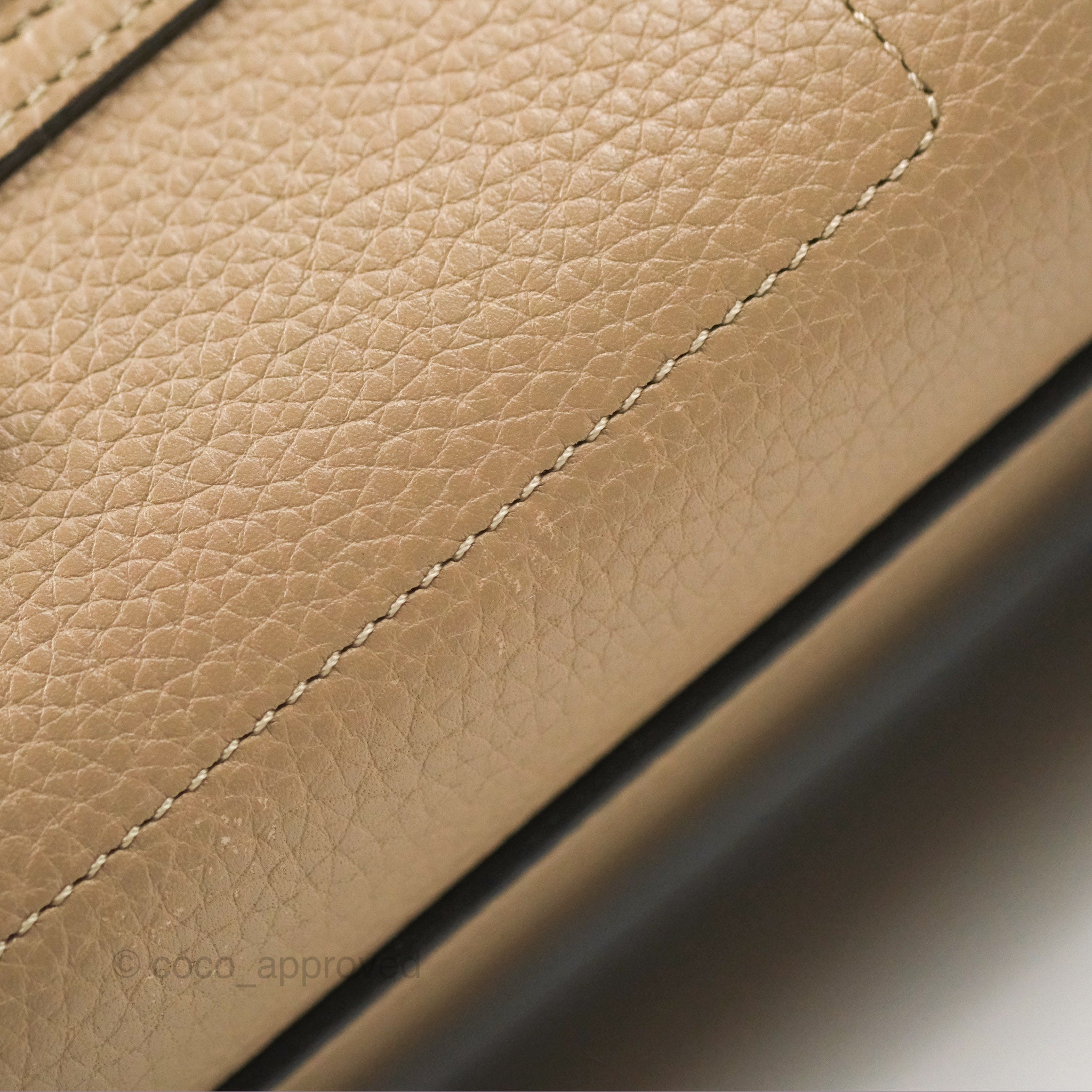 Celine Nano Luggage Bag in Dune Drummed Calfskin Leather - Stylish Crossbody Purse for Women, Perfect for Work, Travel & Everyday Use